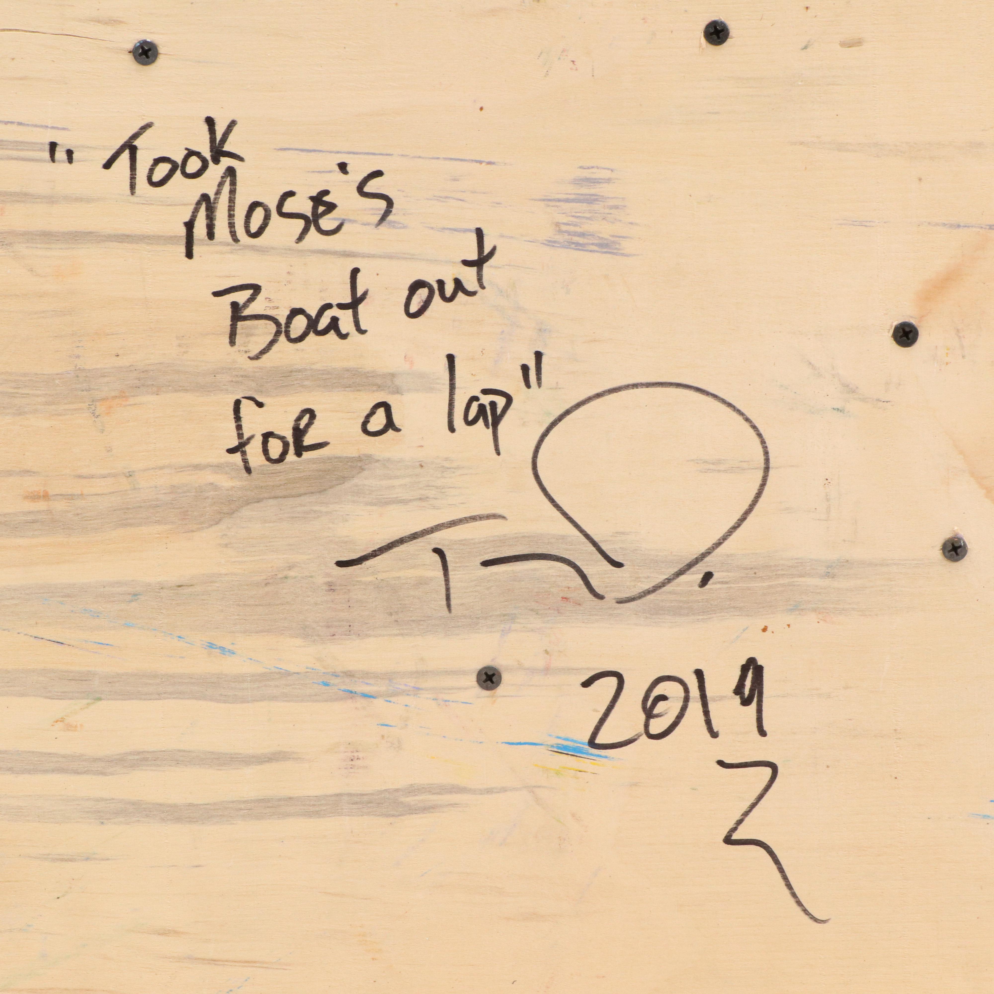 Tony Dotson Folk Art Sculpture "Took Moses' Boat Out for a Lap," 2019