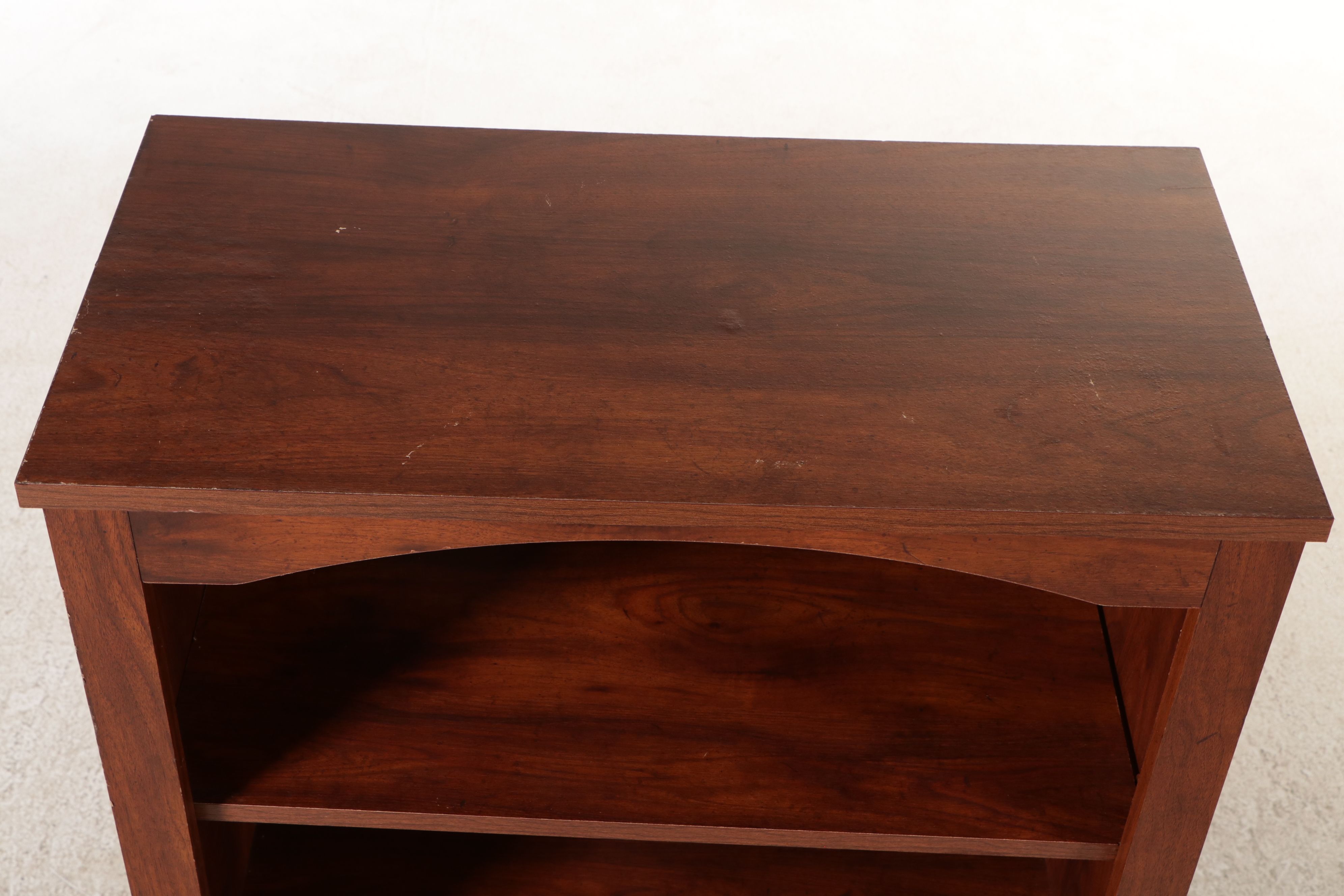 Shaker Style Cherry Finish Wooden Bookcase