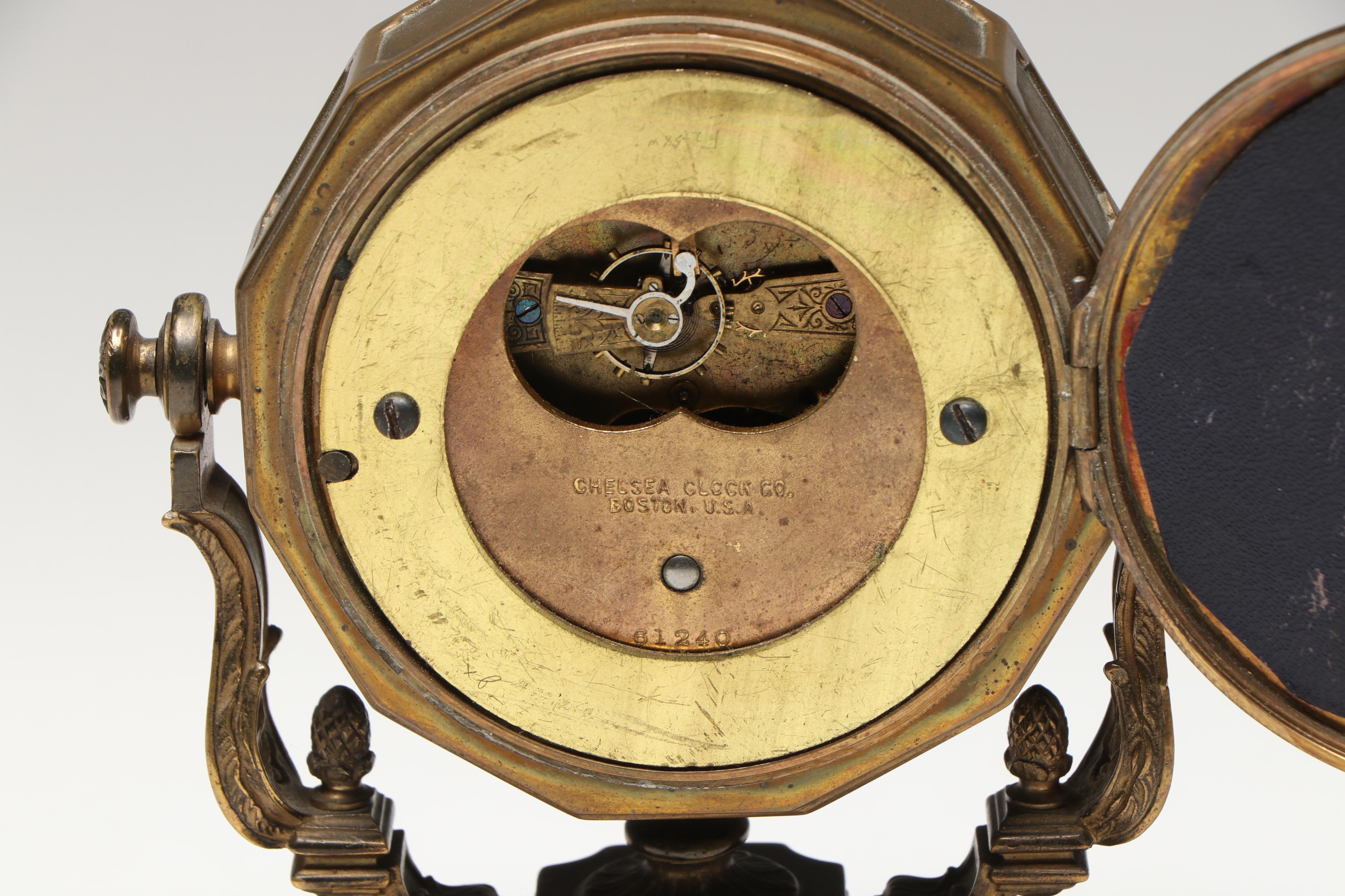 Tiffany & Co. Brass and Stainless Steel Clocks with Other Metal Décor