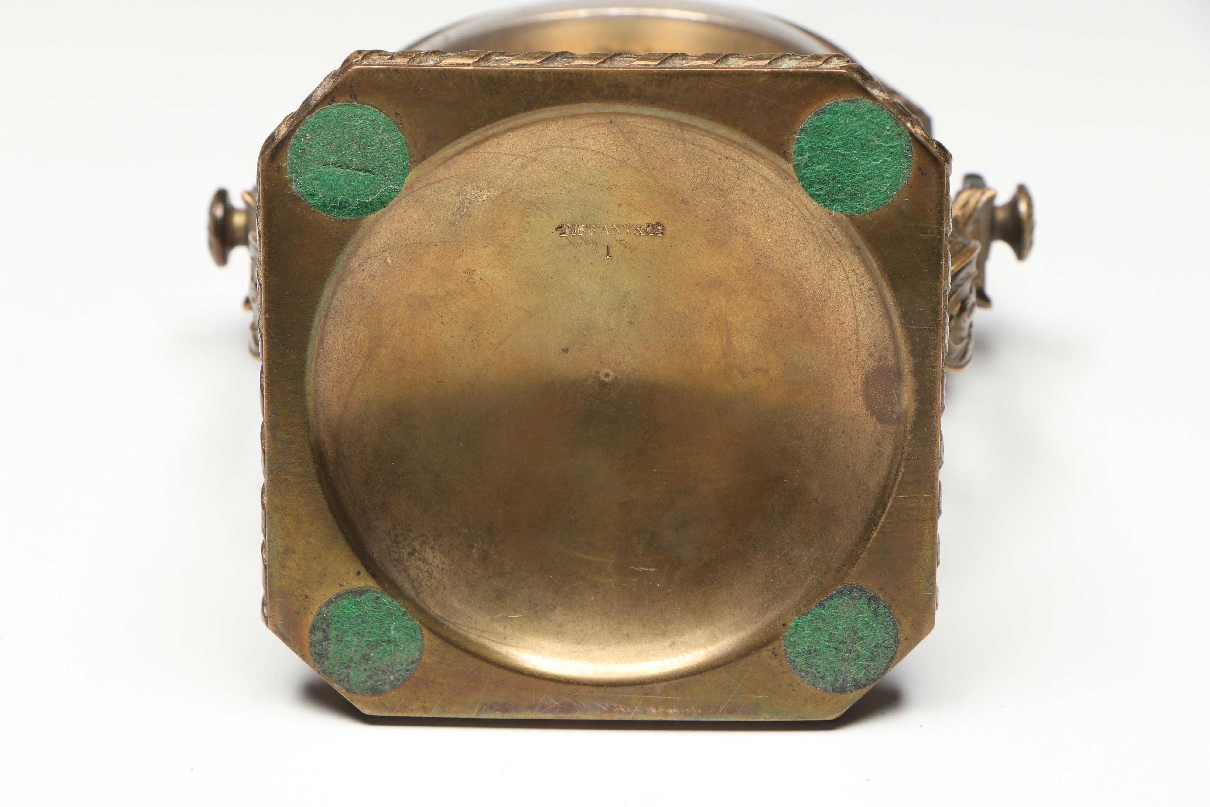 Tiffany & Co. Brass and Stainless Steel Clocks with Other Metal Décor