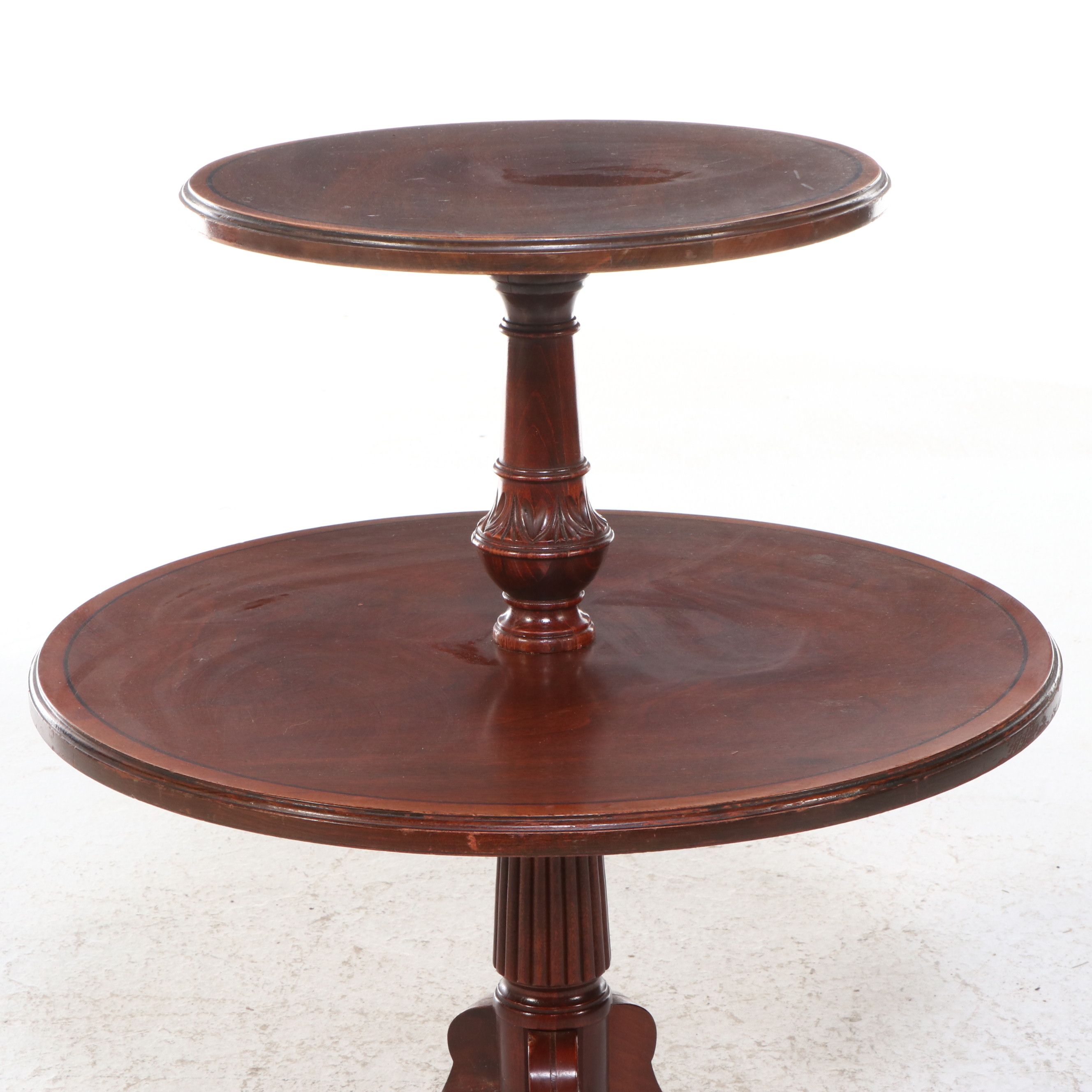 Federal Style Two-Tier Mahogany Dumbwaiter, 20th Century