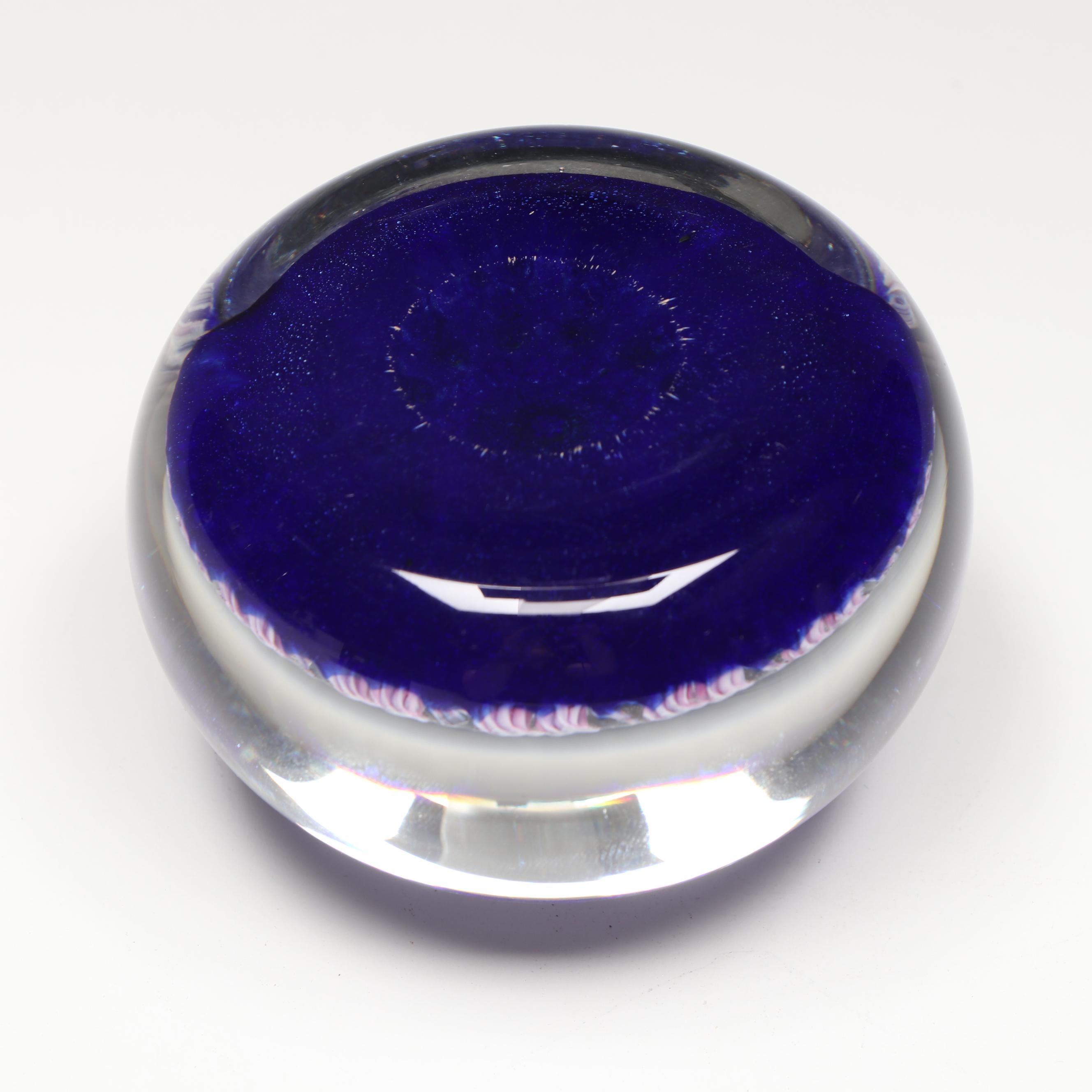 Perthshire Millefiori and 13 Radial Spokes Glass Paperweight, Late 20th Century