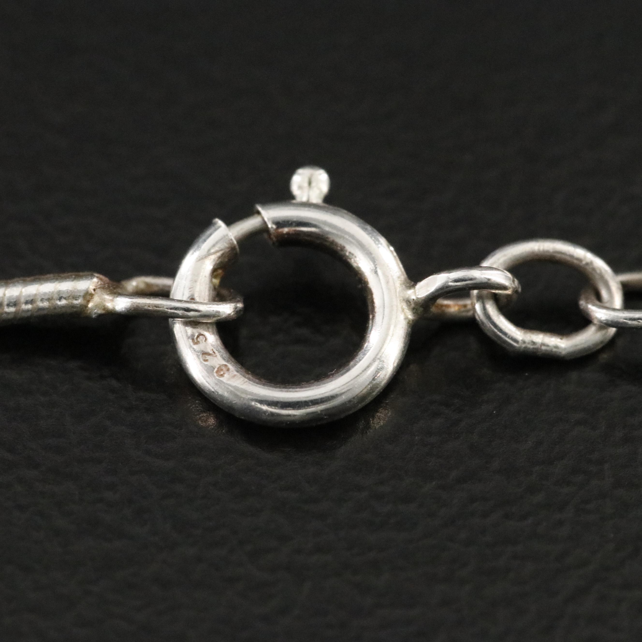 Sterling Abalone and Mother-of-Pearl Pendant Necklace