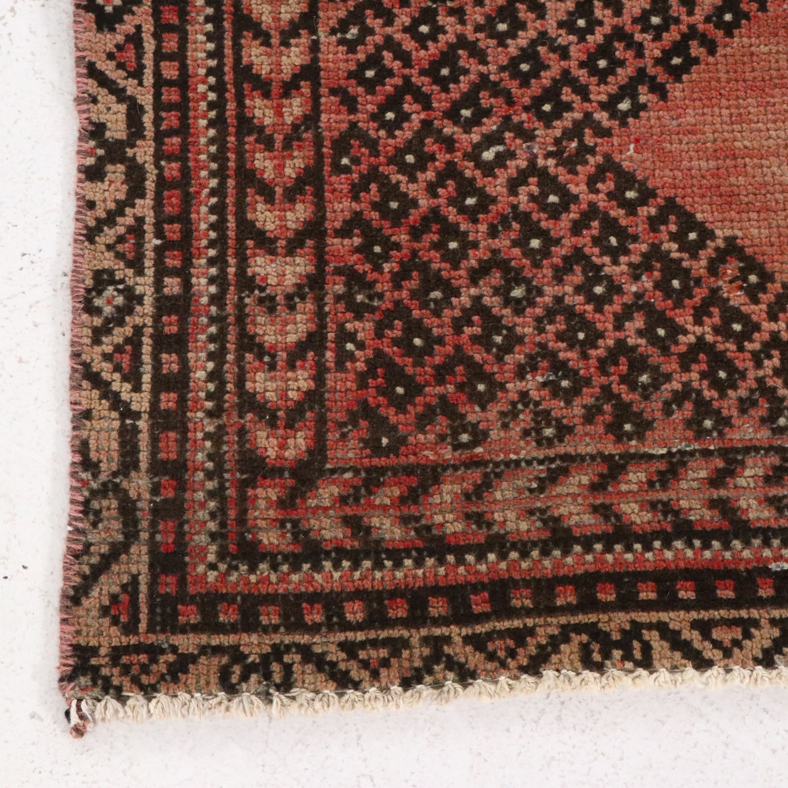 3'9 x 6'1 Hand-Knotted Pakistani Bokhara Area Rug