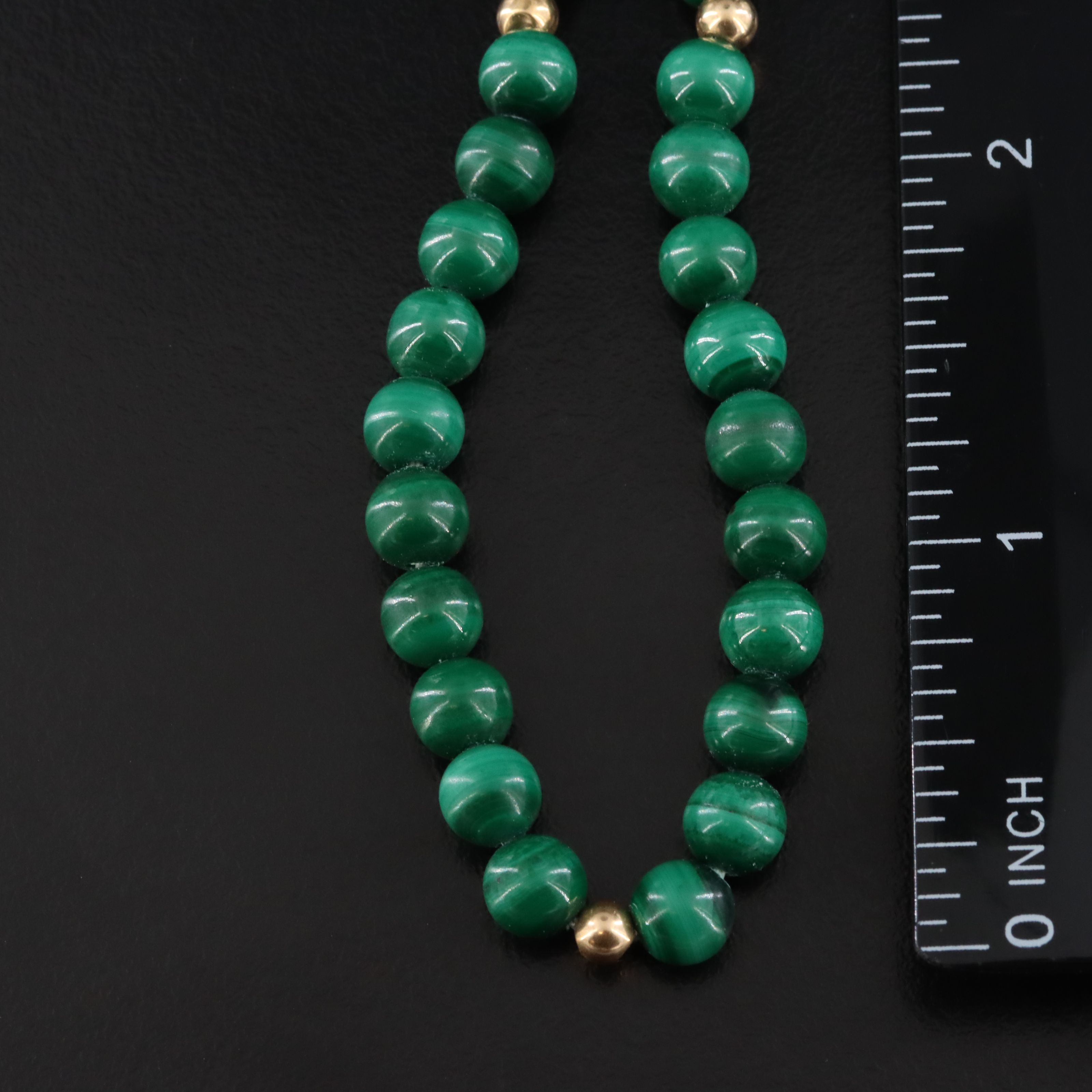 Endless Malachite Bead Necklace