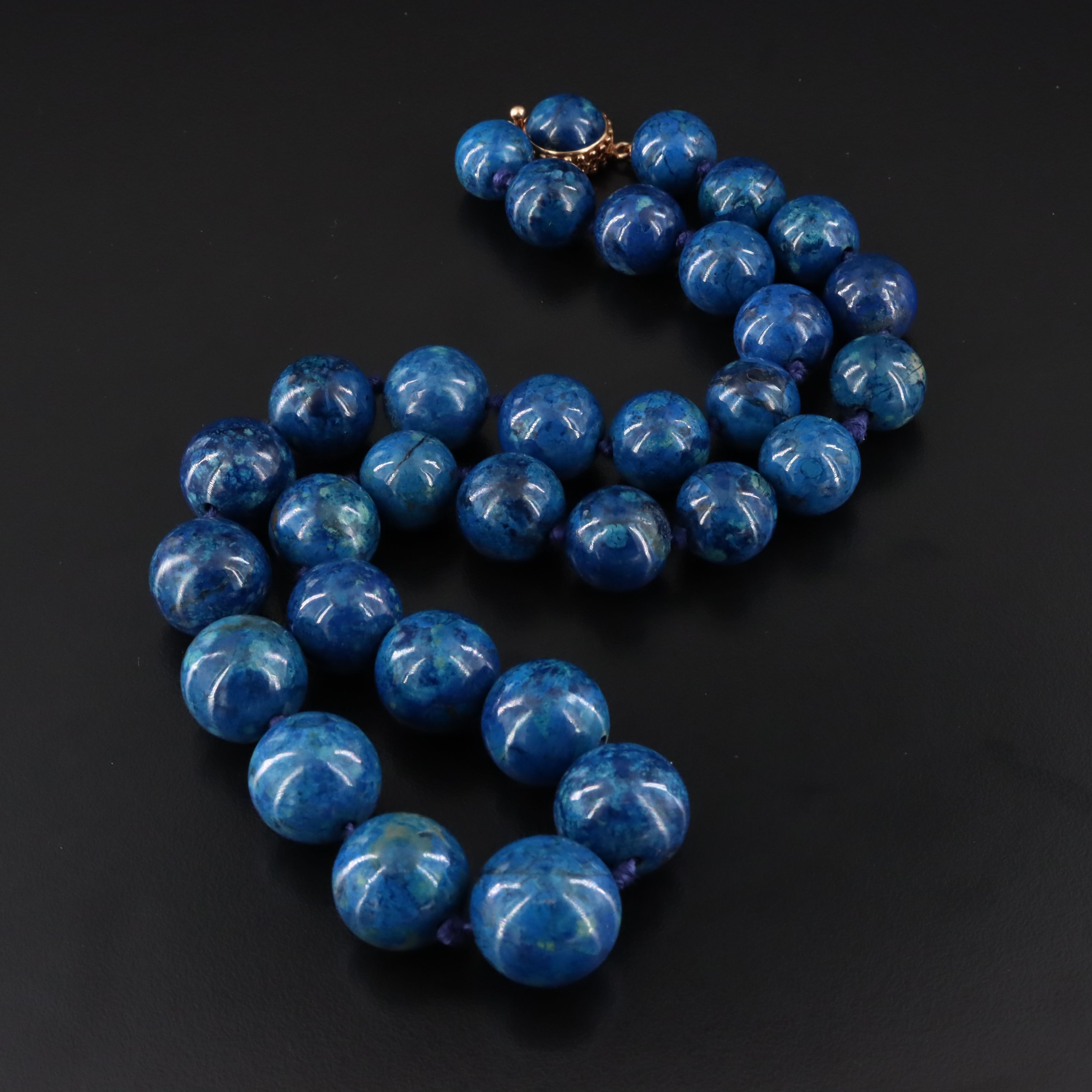 Graduated Jasper Necklace with 14K Clasp