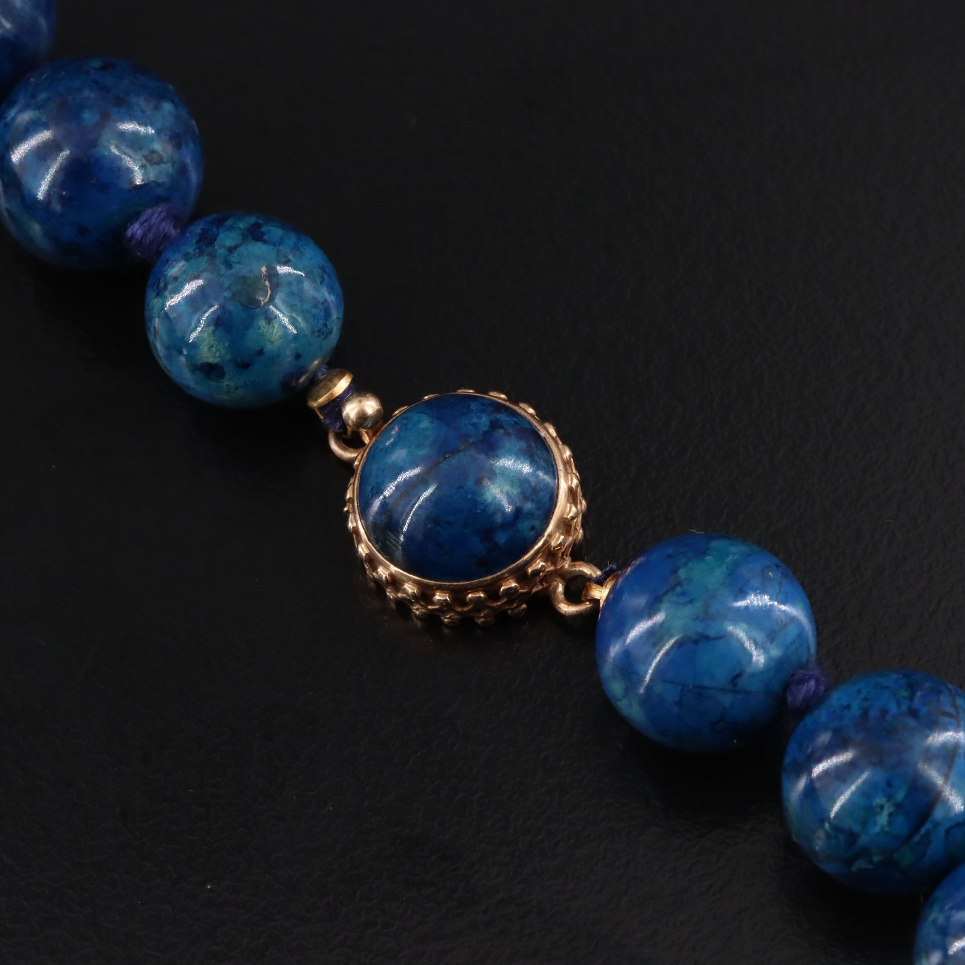 Graduated Jasper Necklace with 14K Clasp