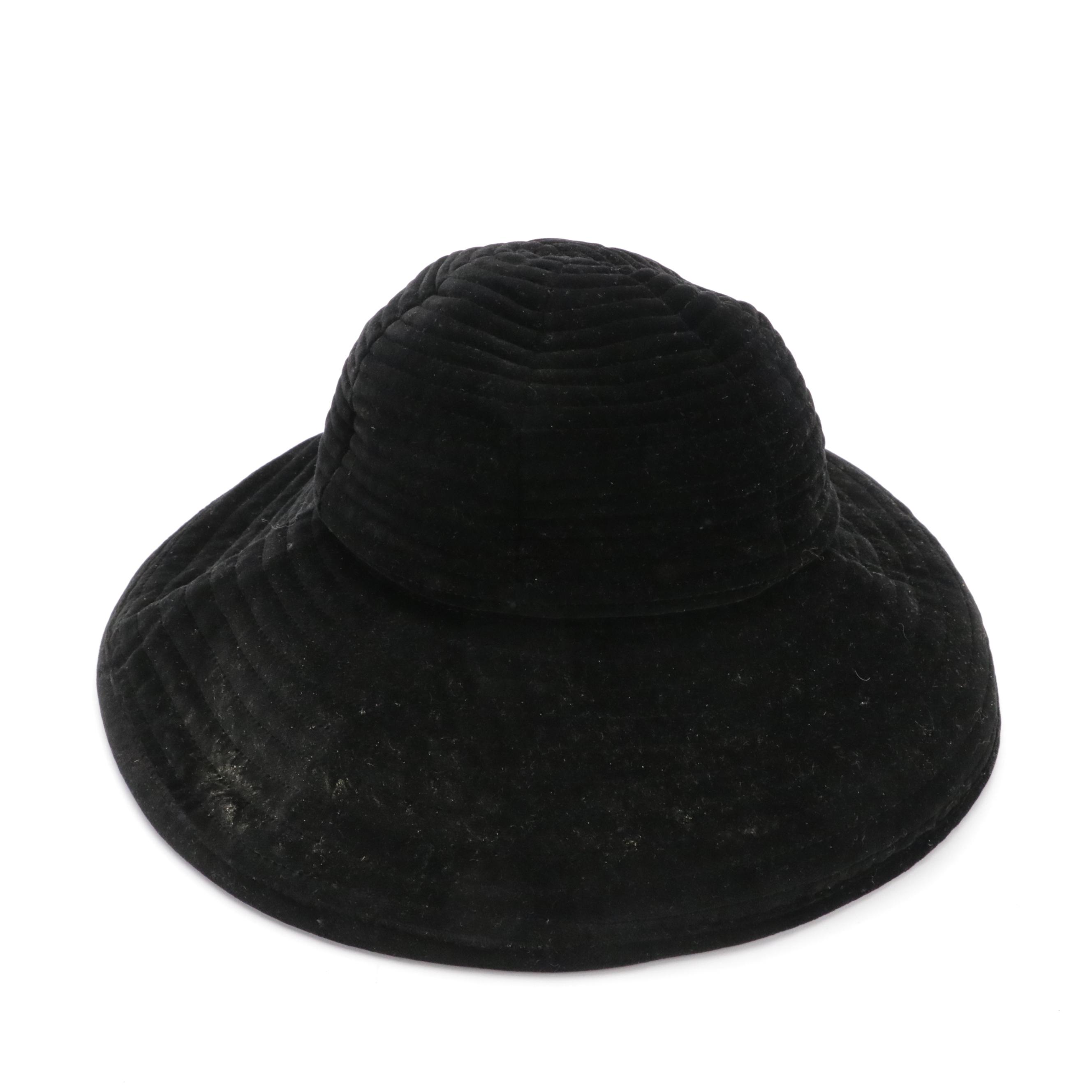 Floppy Sun Hat, Woven Fiber Hats, and Quilted Velveteen Wide-Brim Hat