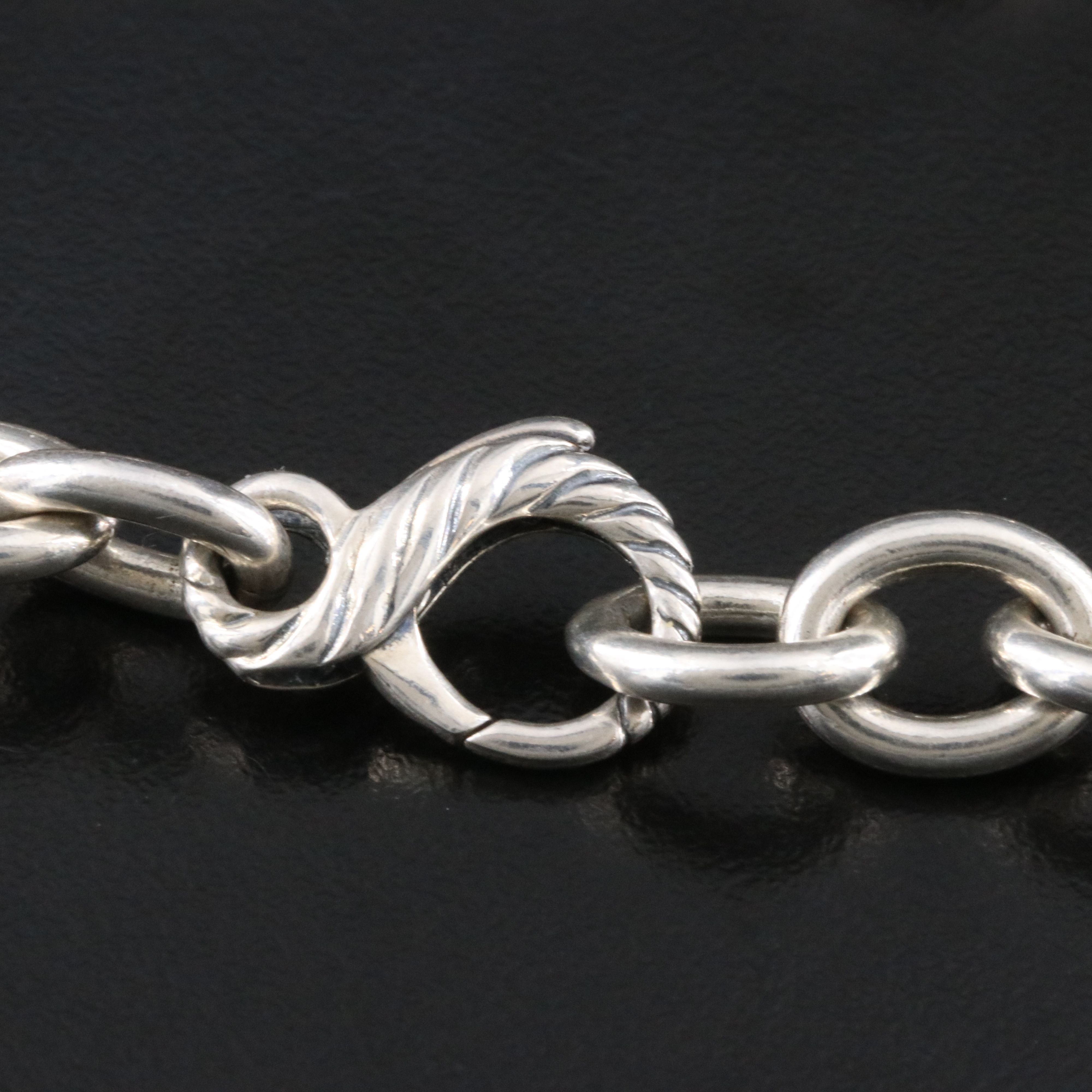 David Yurman Sterling Figaro Link Necklace with 18K Accent