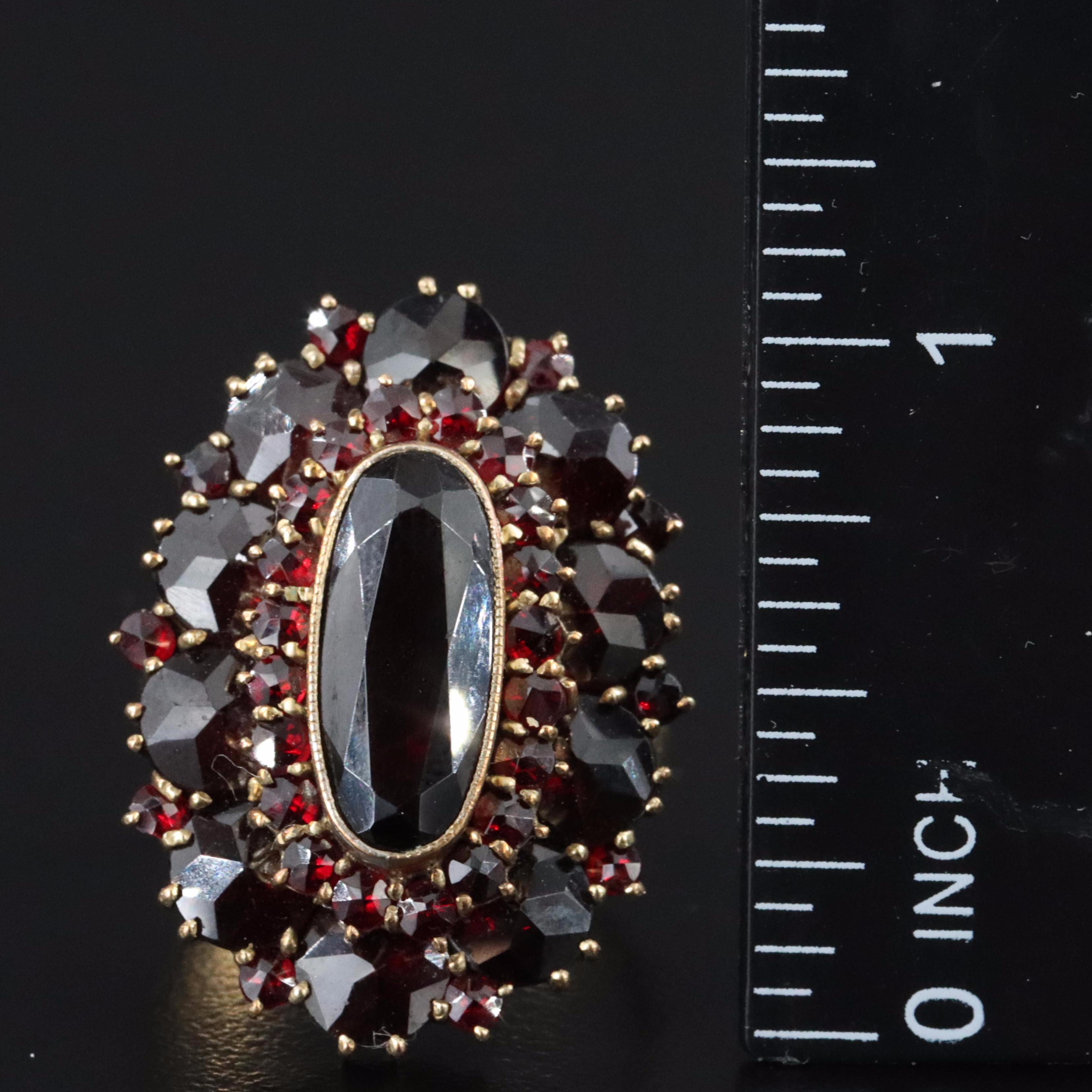 Garnet Ring with 10K Accent