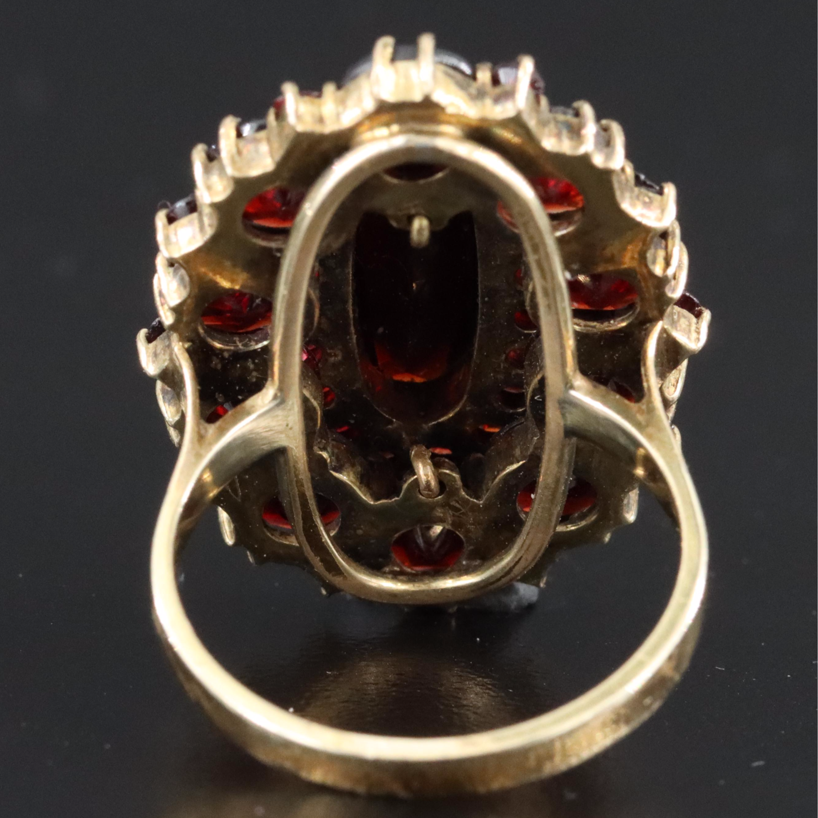 Garnet Ring with 10K Accent