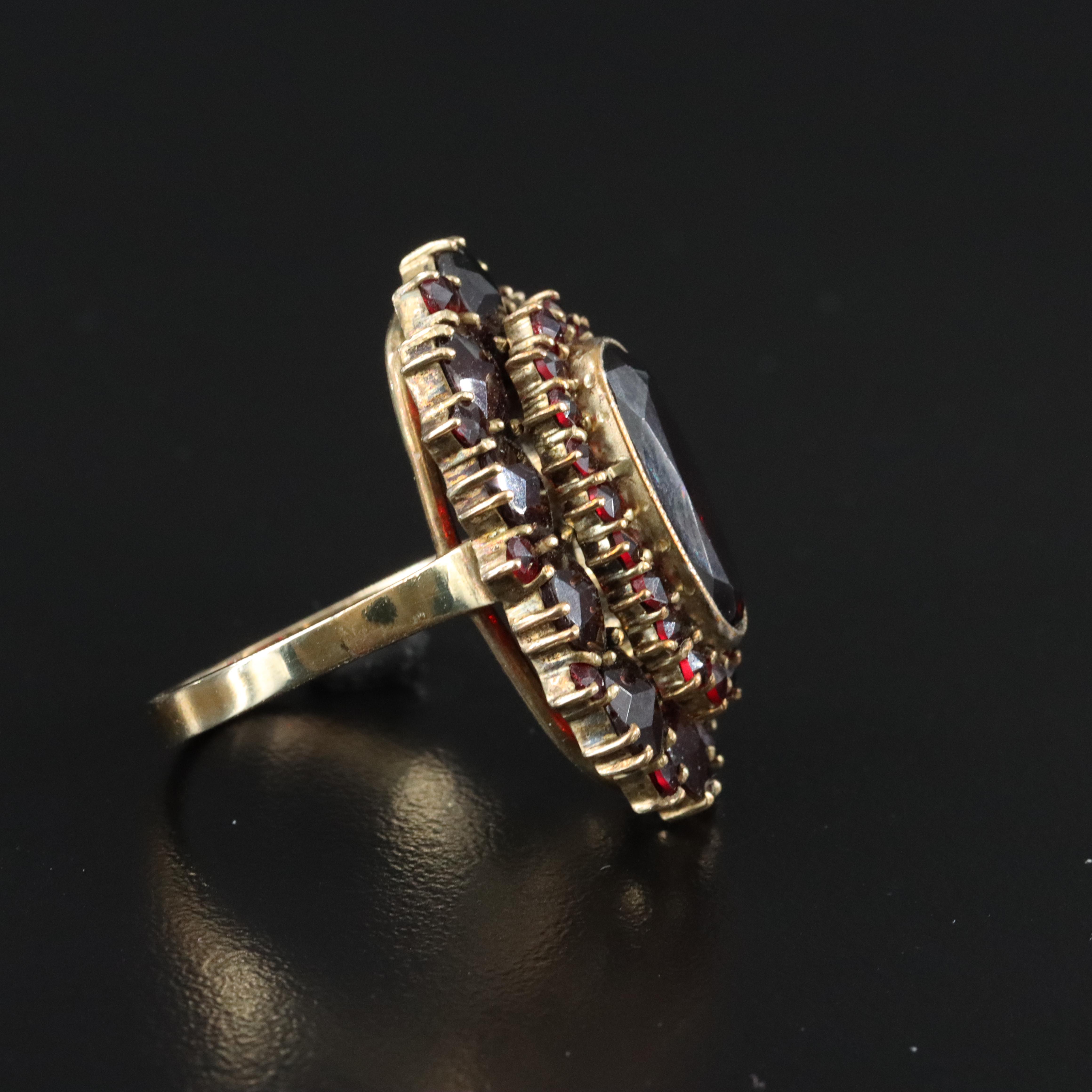 Garnet Ring with 10K Accent