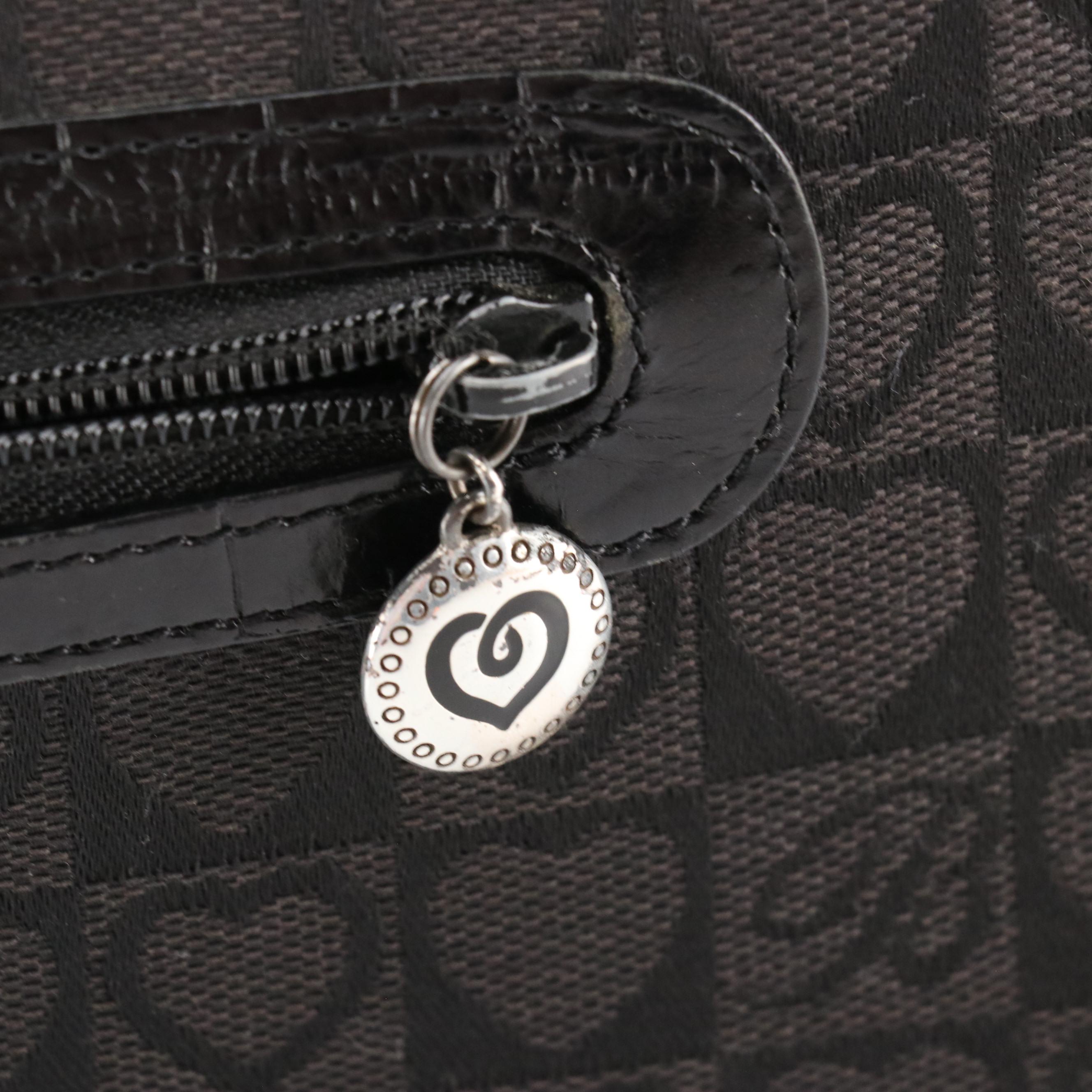 Brighton 'Jamie' Heart Canvas Satchel and 'Dolores' Woven Leather Bag in Boxes