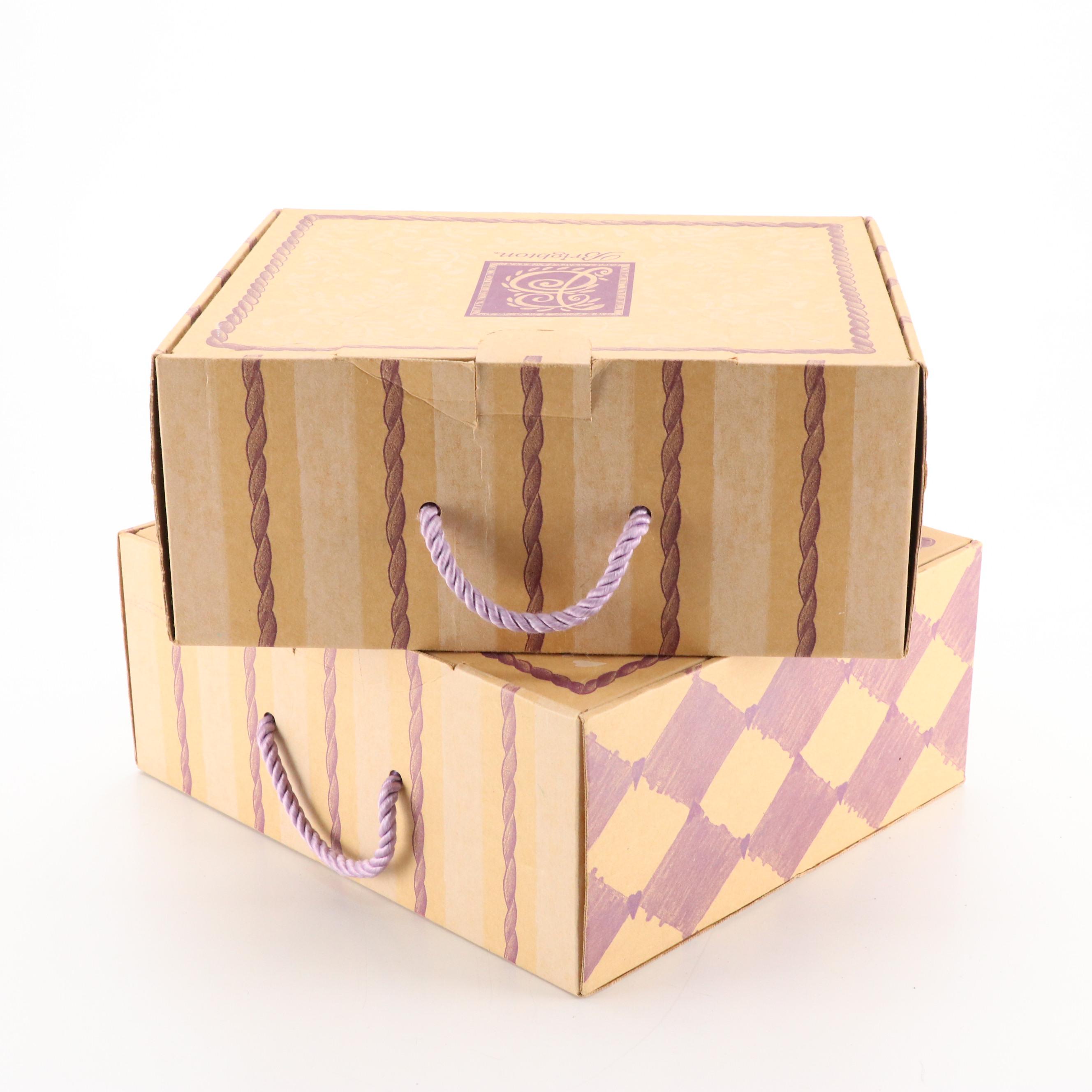 Brighton 'Jamie' Heart Canvas Satchel and 'Dolores' Woven Leather Bag in Boxes