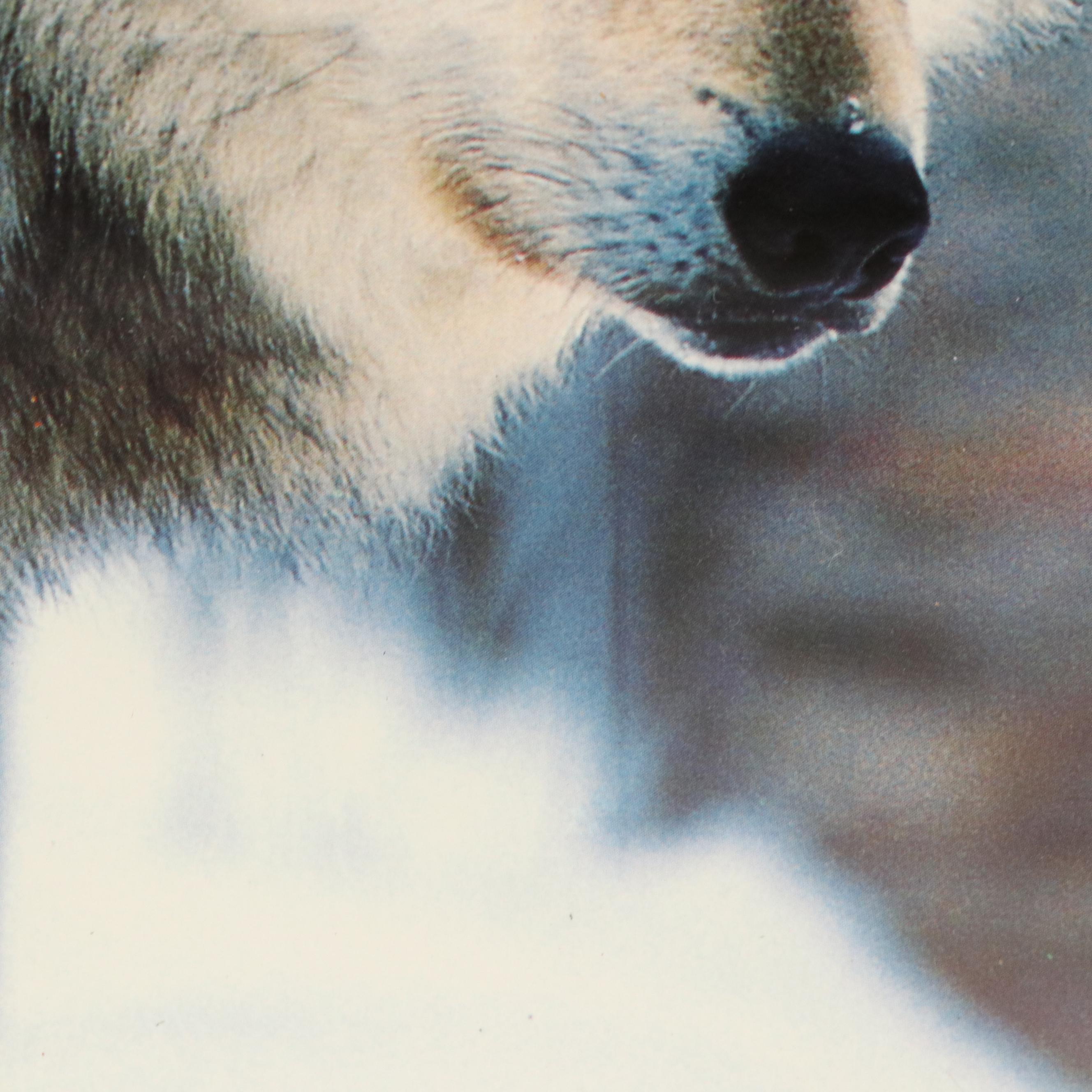 Canine-Themed Offset Lithographs of Yellow Lab and Wolf