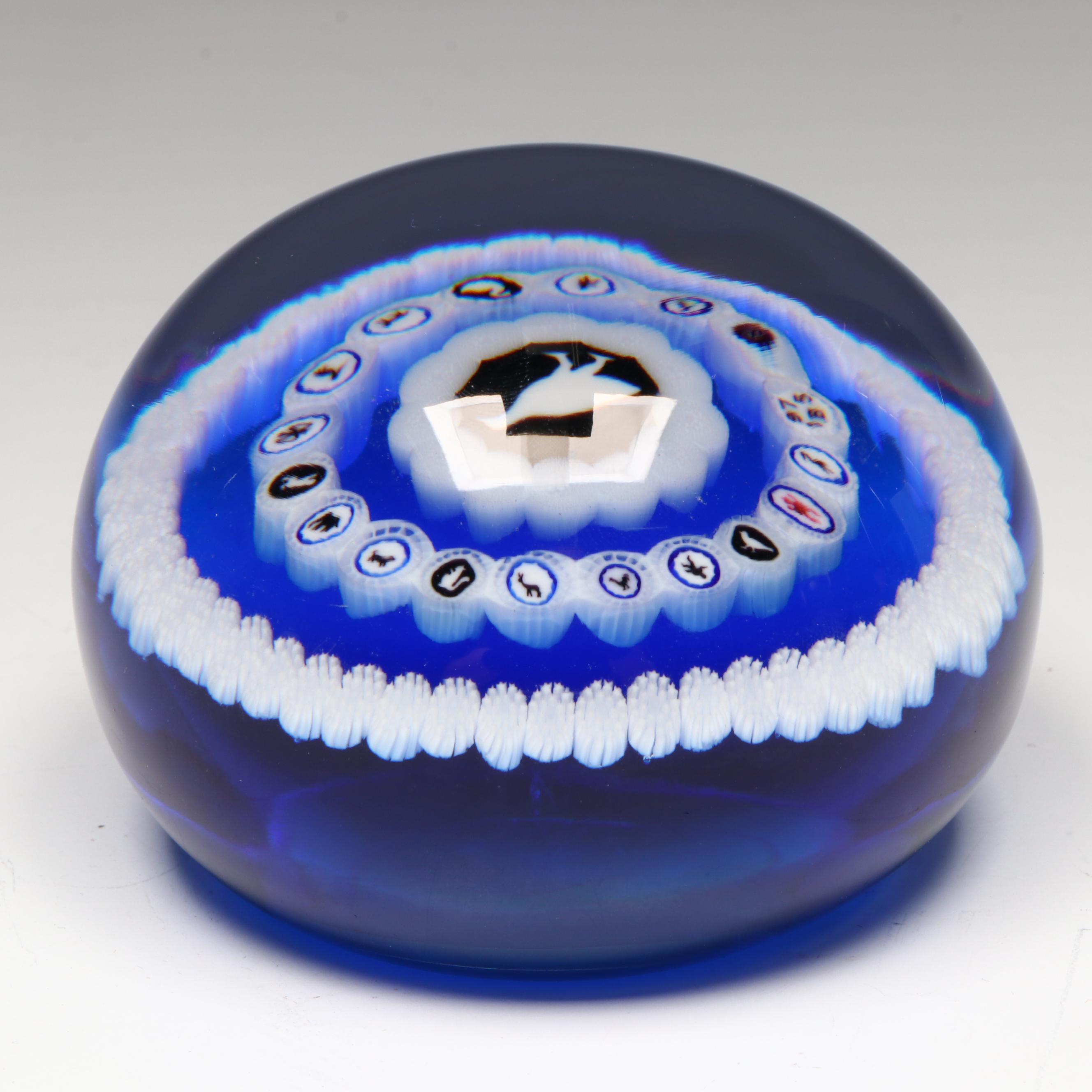 Baccarat Limited Edition Gridel Series Pheasant Glass Paperweight, 1975