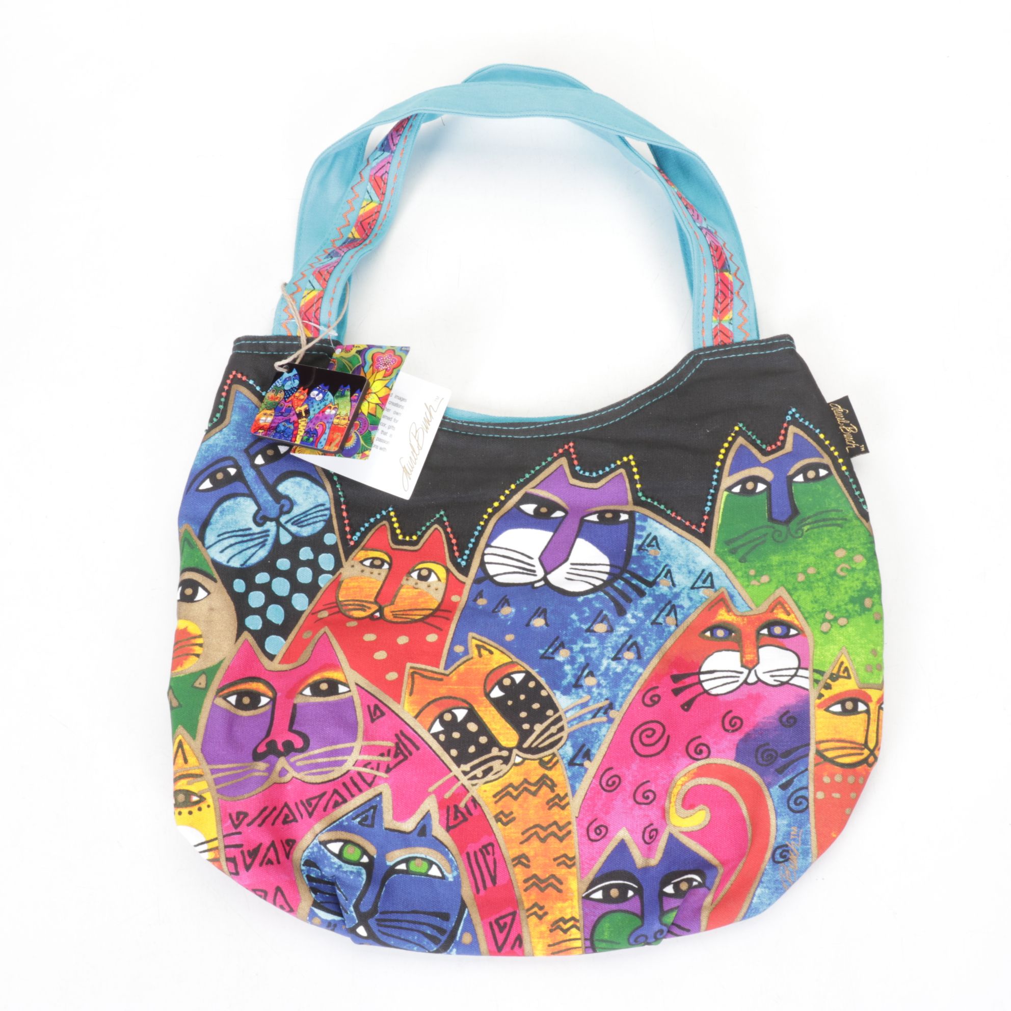 Laurel Burch Handmade Cat Print Tote Bags