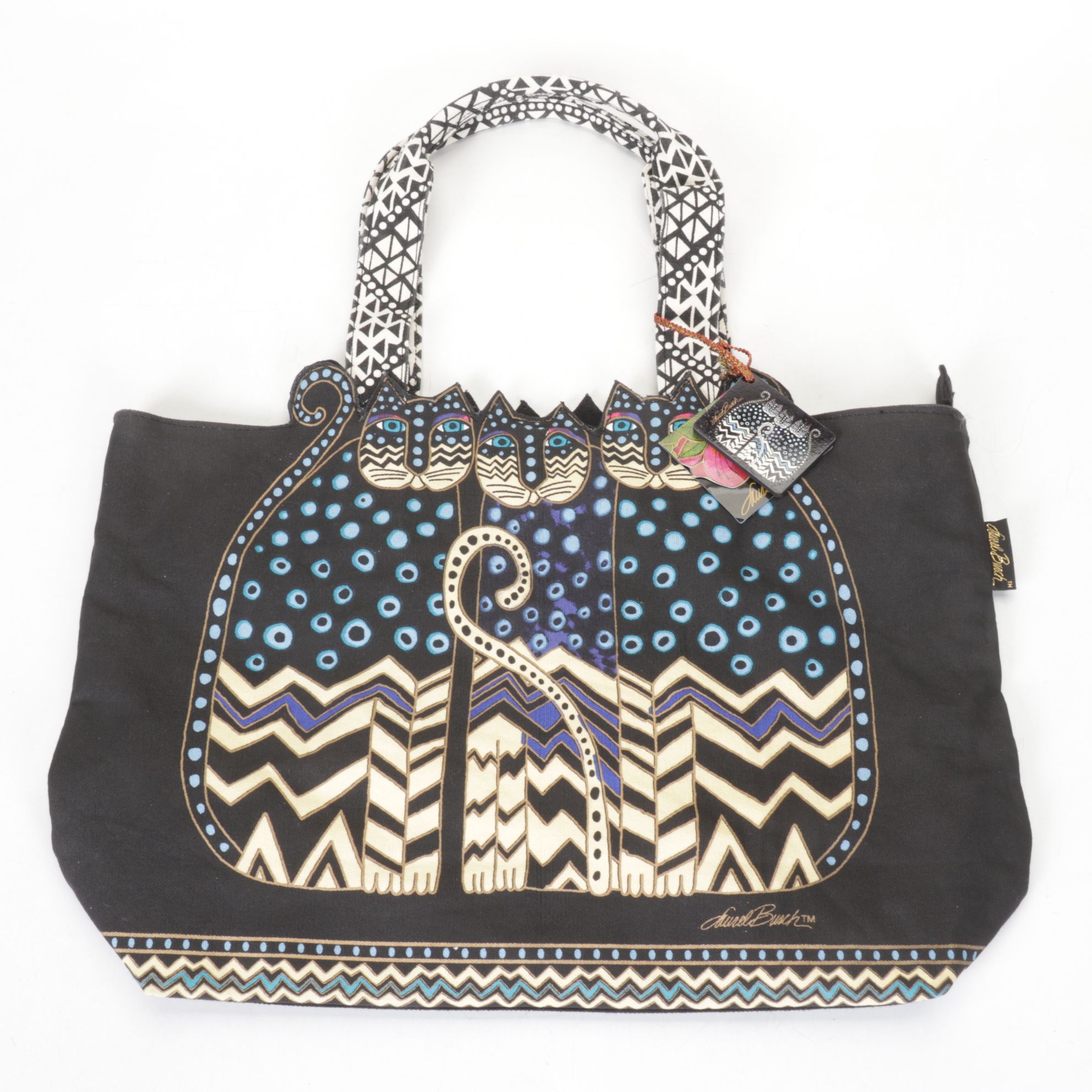 Laurel Burch Handmade Cat Print Tote Bags