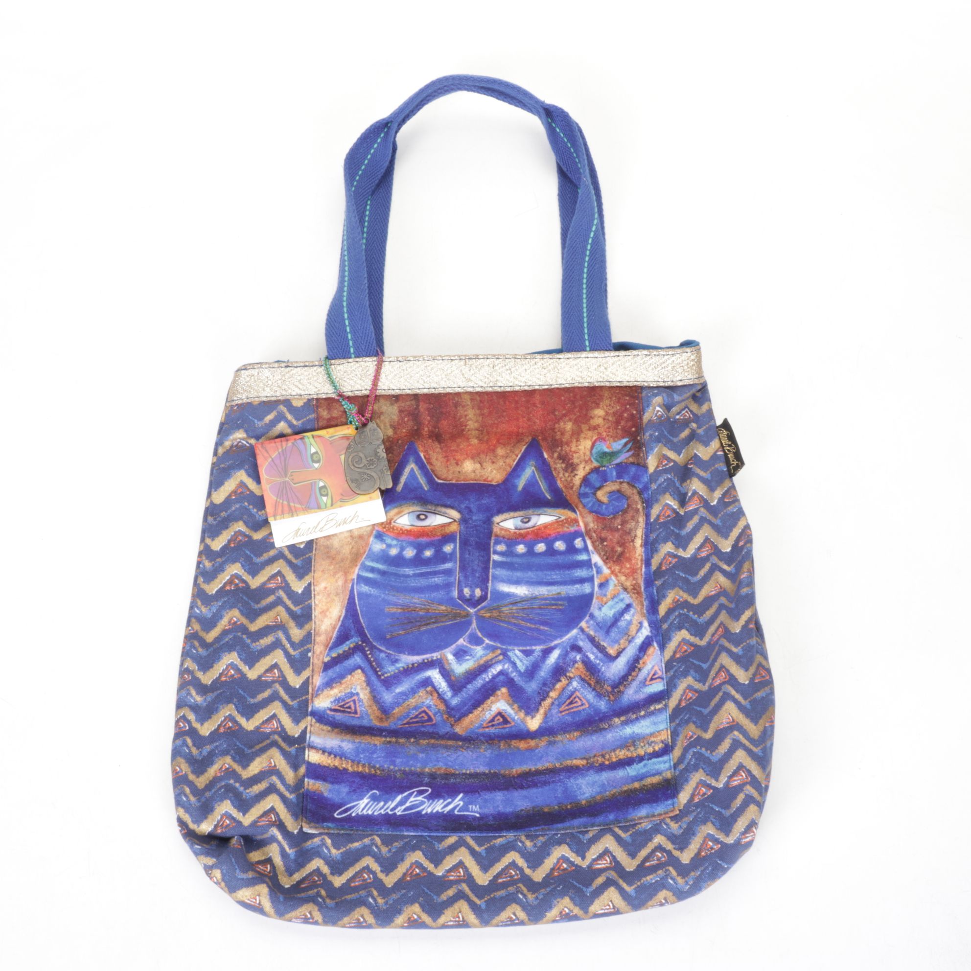 Laurel Burch Handmade Cat Print Tote Bags