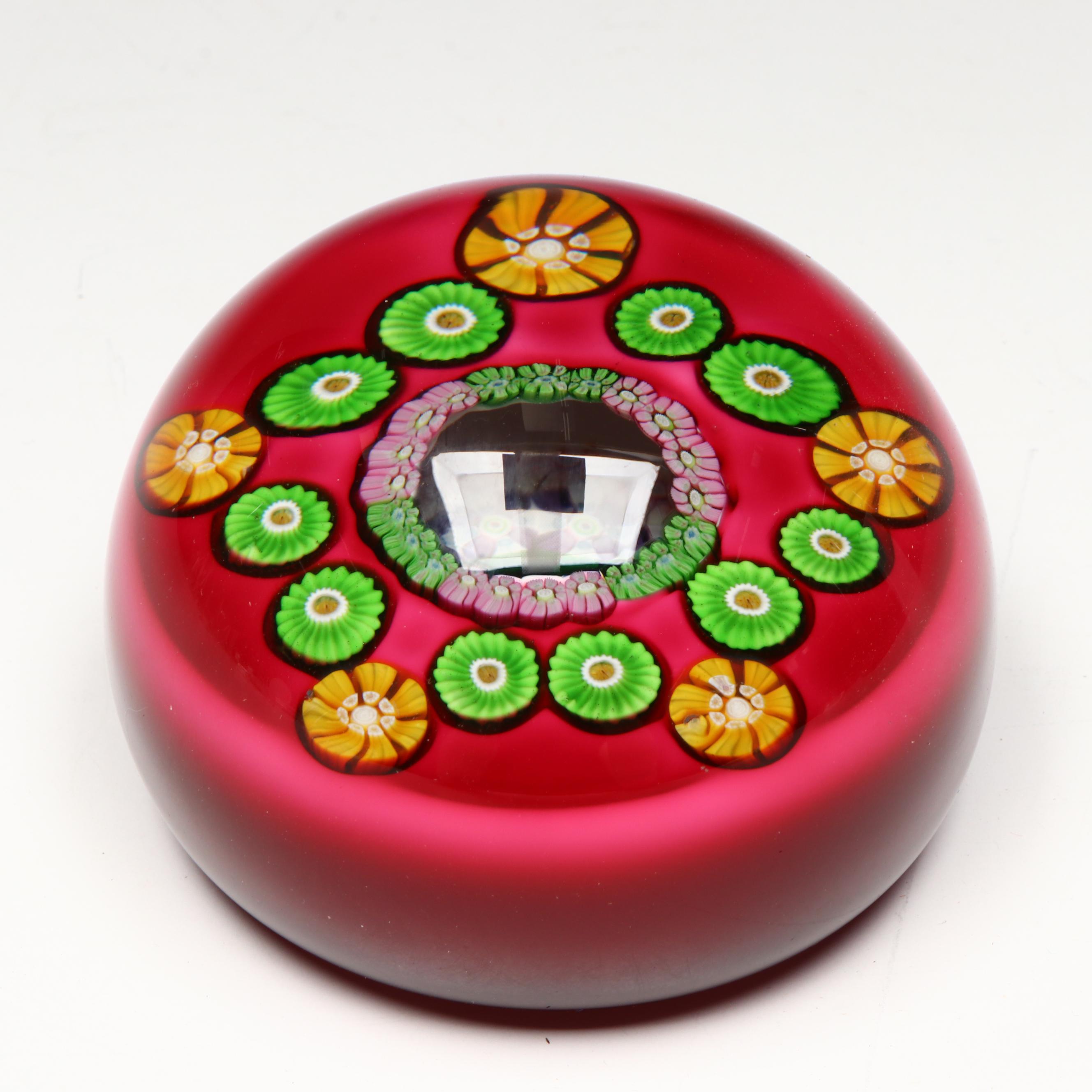 Perthshire Cockerel or Rooster Glass Paperweight, 1977