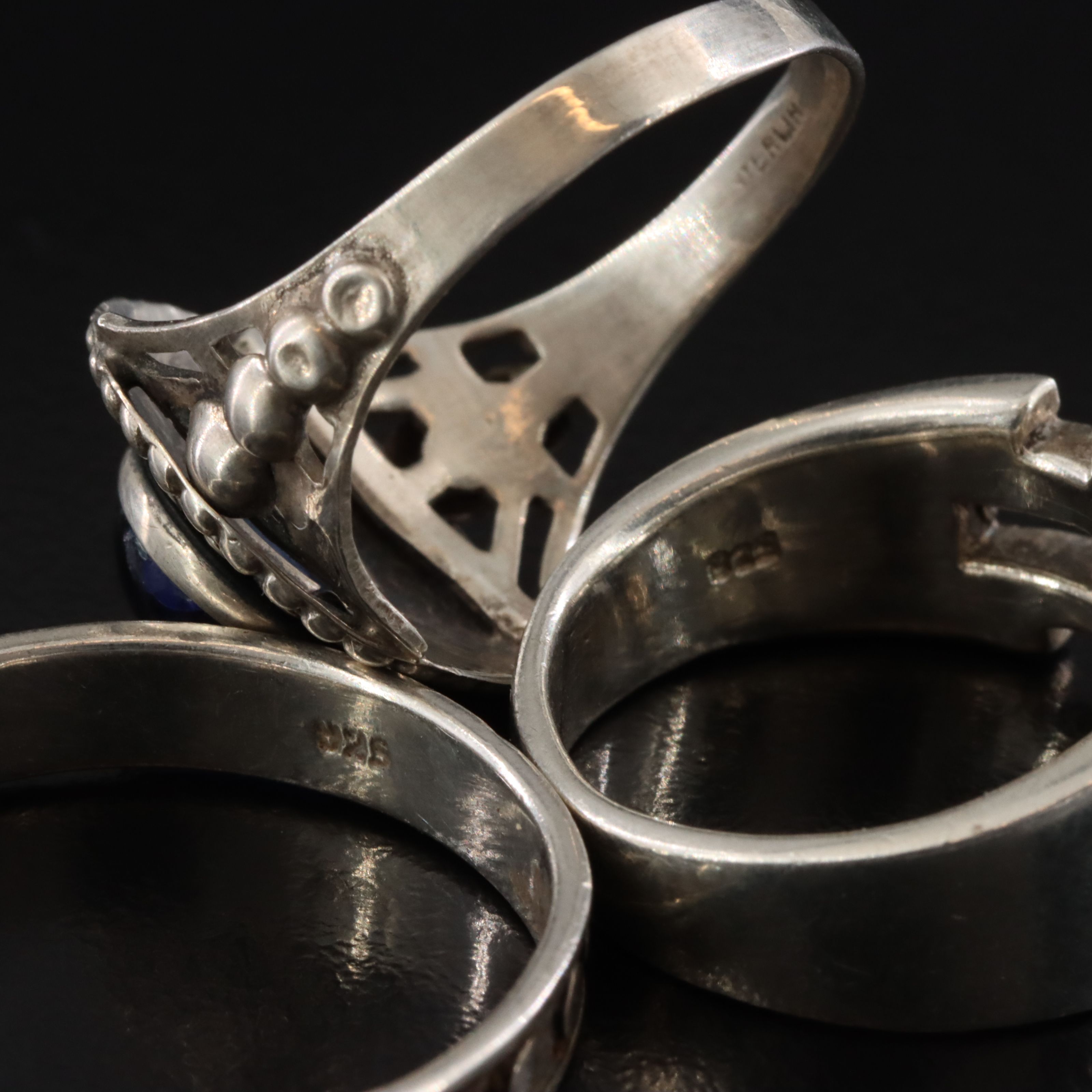 Sterling Ring Selection Featuring Jasper and Opal