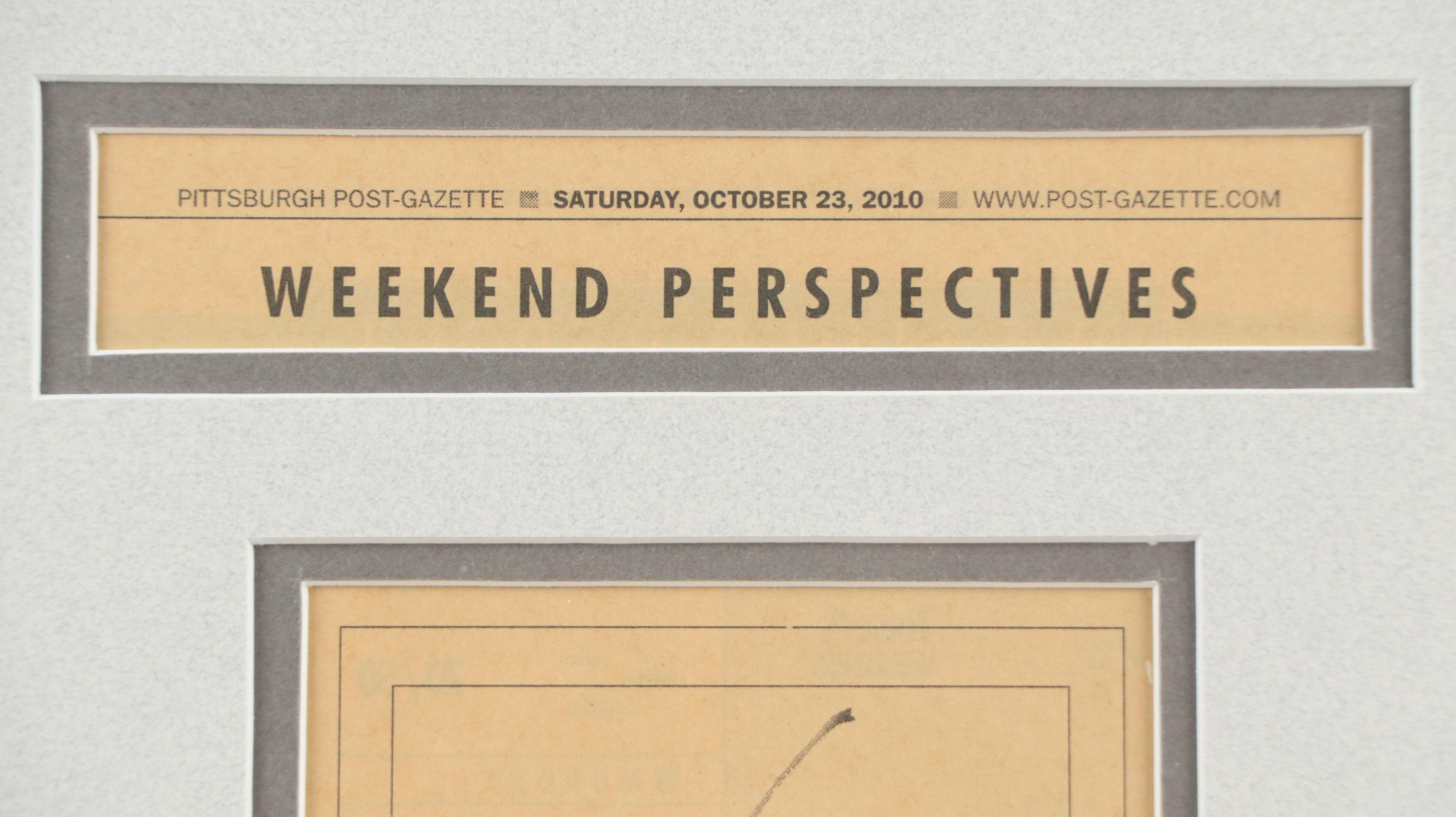 Pittsburgh Post-Gazette Framed "This Season" Poem by Tom Murphy