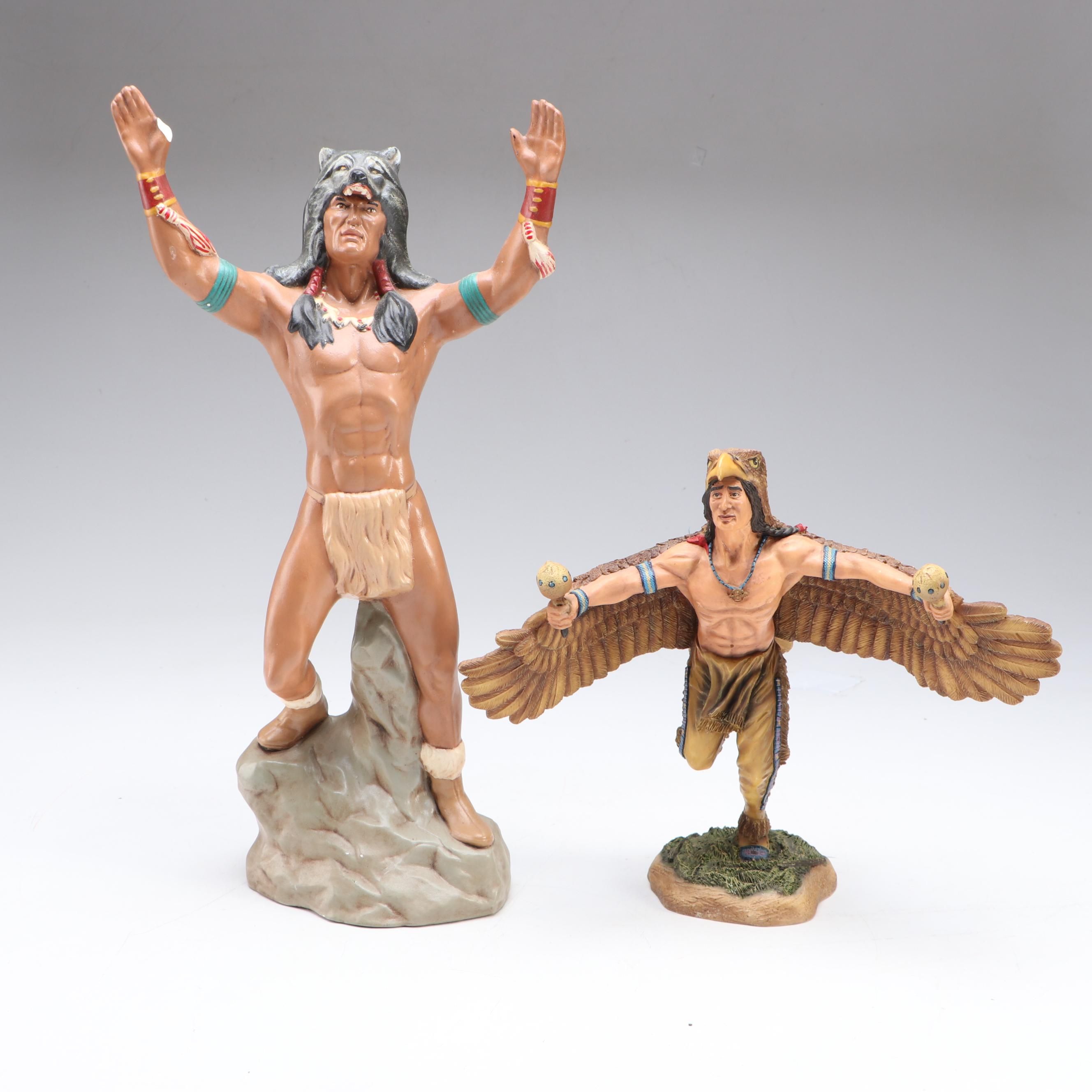 The Hamilton Collection "Spirit of the Golden Eagle" with Praying Wolf Warrior