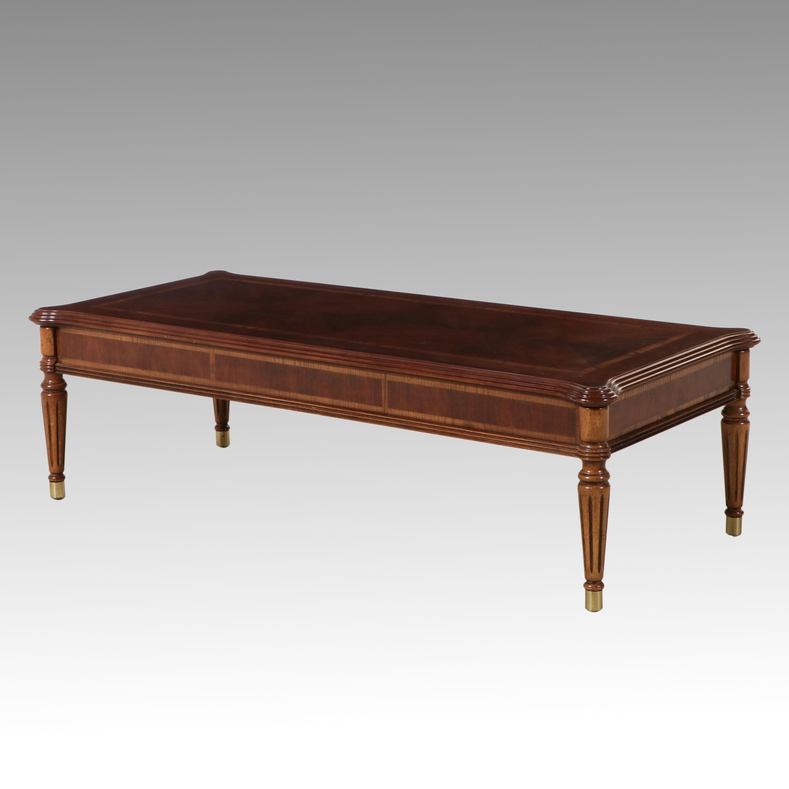 Louis XVI Style Book Match Cherry Coffee Table