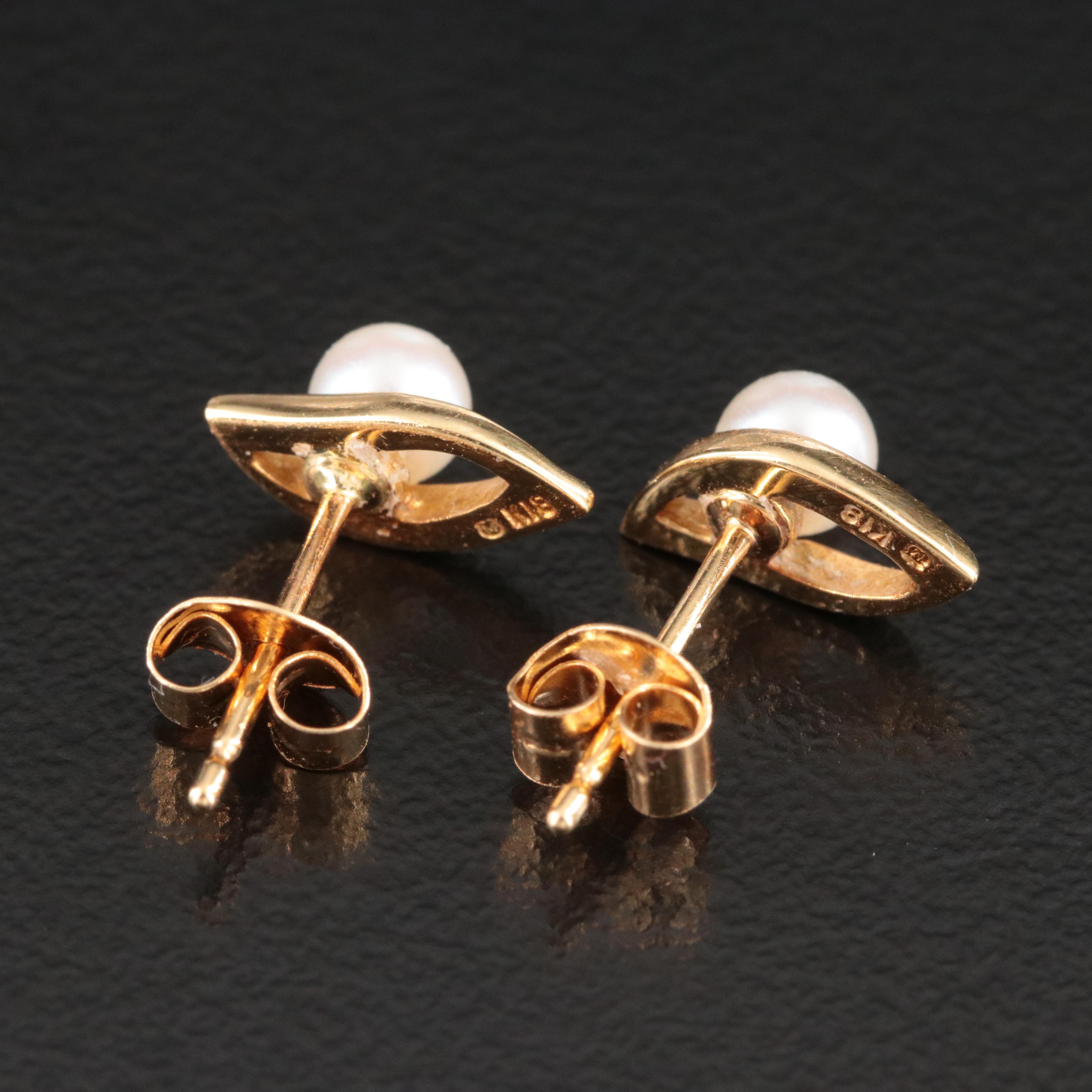 Mikimoto 18K Pearl Earrings