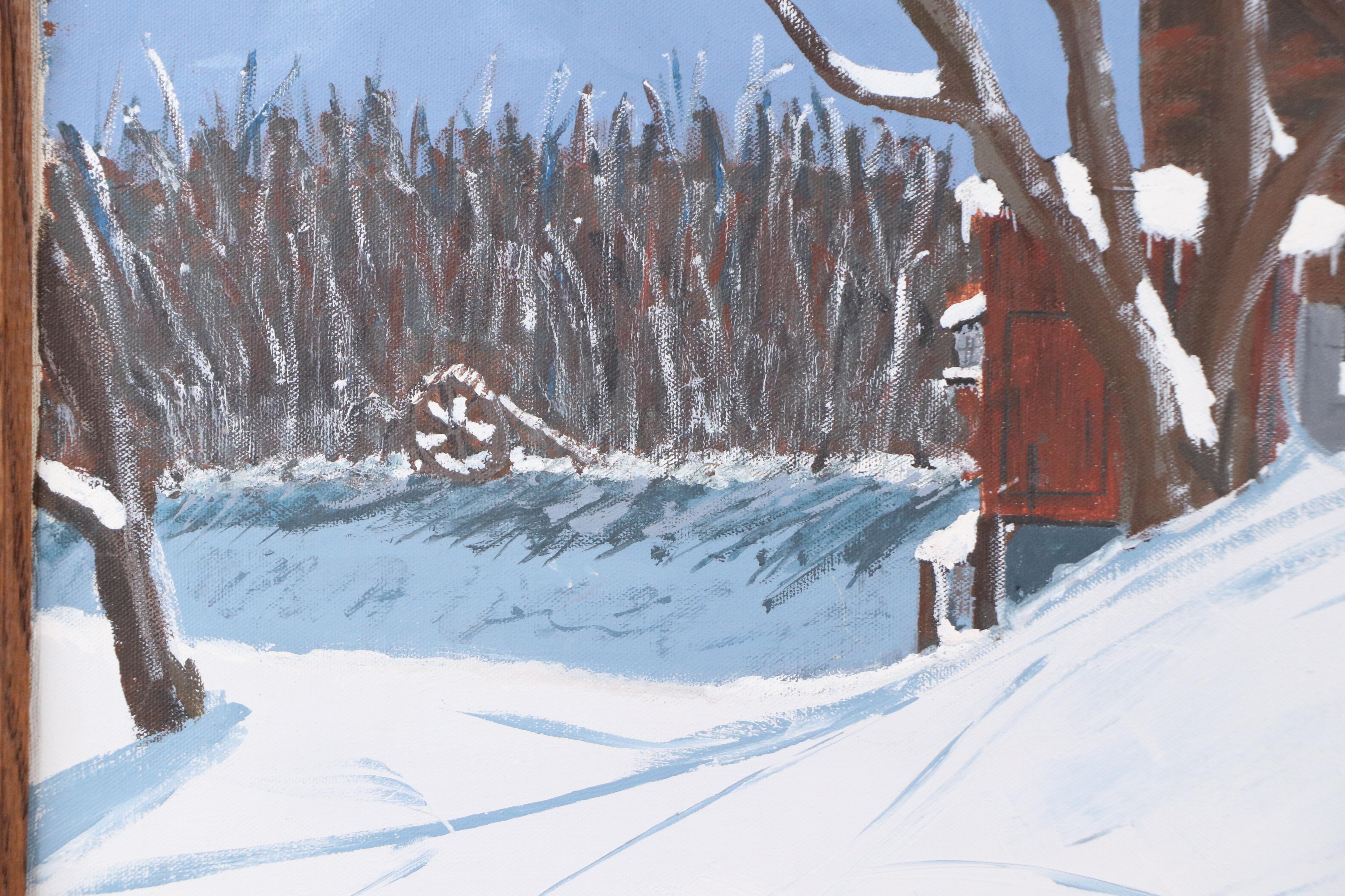 Janet Galenska Snow Scene Oil Painting