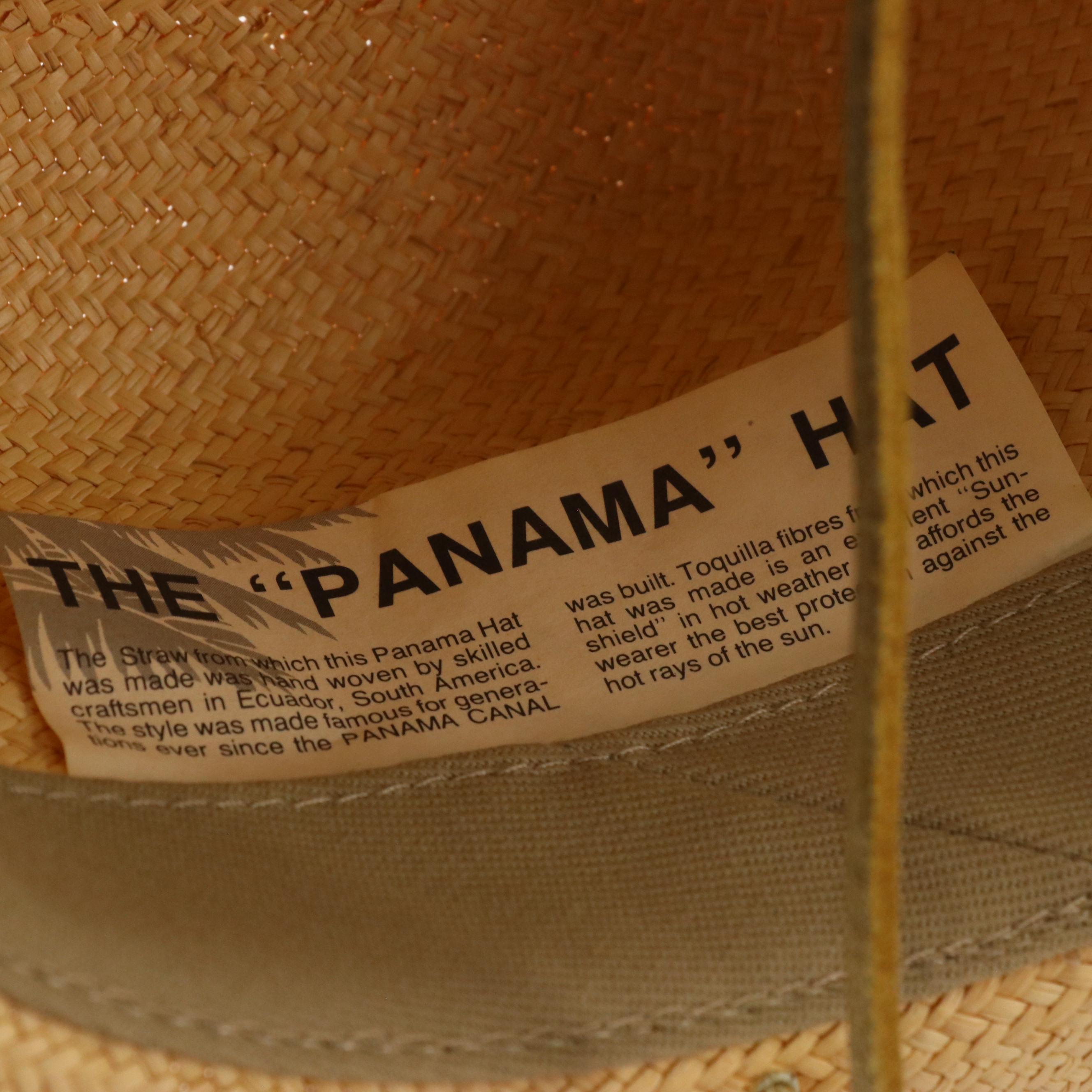 The J. Peterman Company Panama Hat with Other Woven Straw/Natural Fiber Sunhats