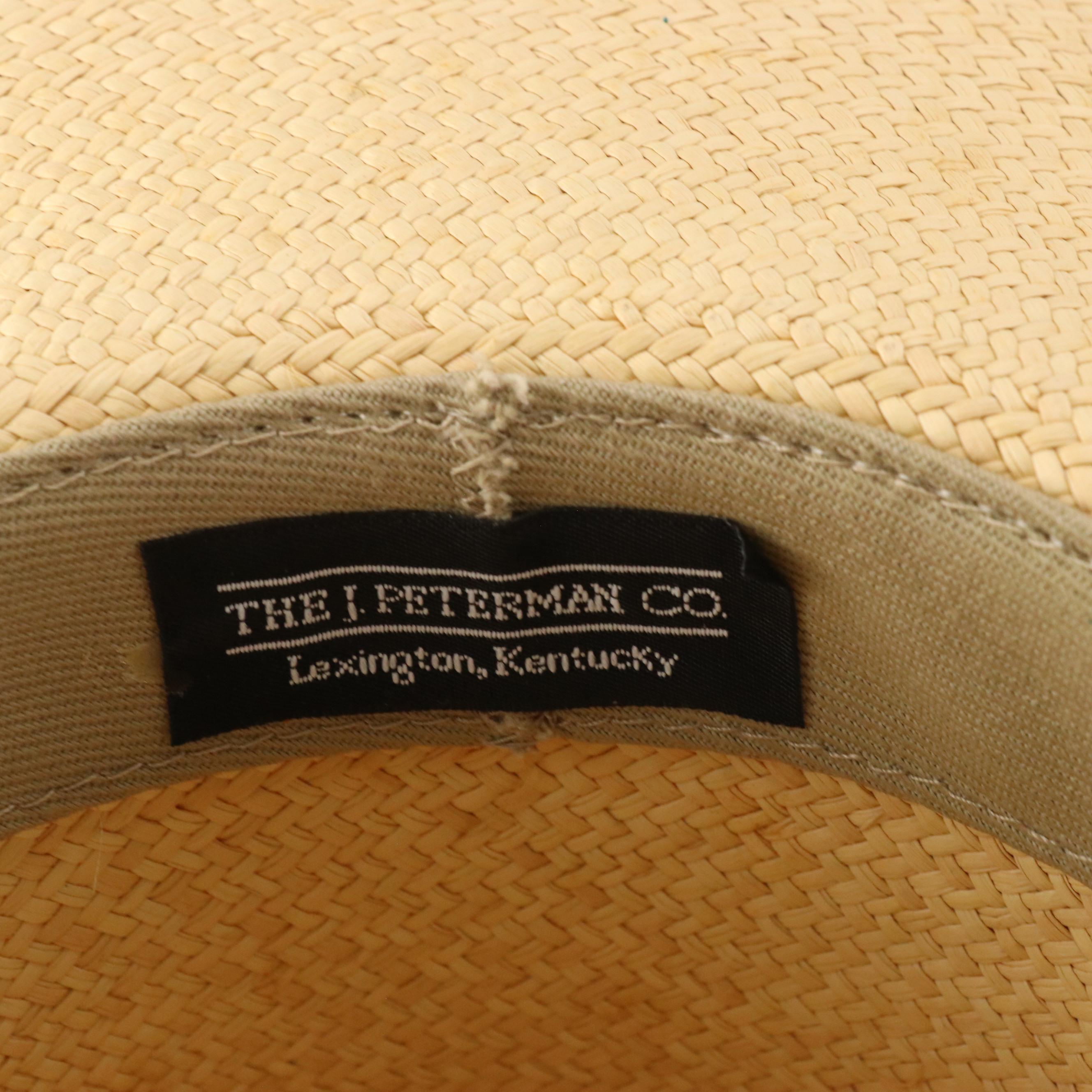 The J. Peterman Company Panama Hat with Other Woven Straw/Natural Fiber Sunhats