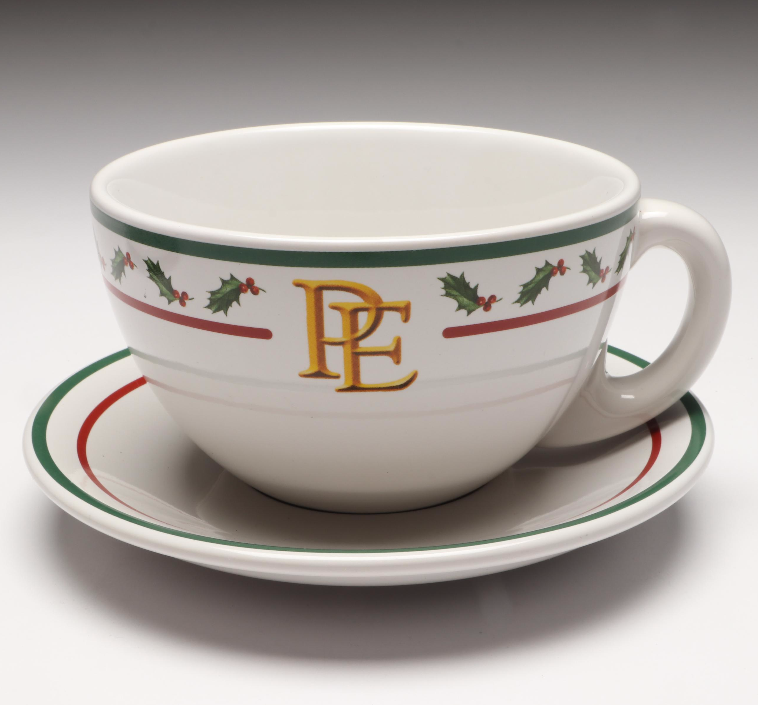Hallmark Polar Express Hot Cocoa Mug and Saucer Sets, Pewter Port Bell Ornaments