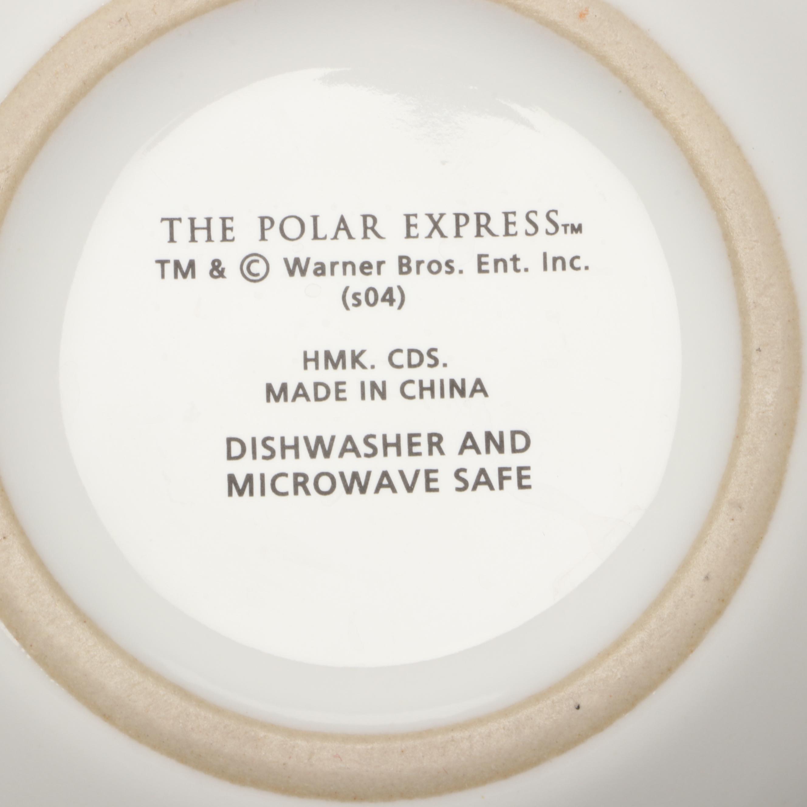 Hallmark Polar Express Hot Cocoa Mug and Saucer Sets, Pewter Port Bell Ornaments