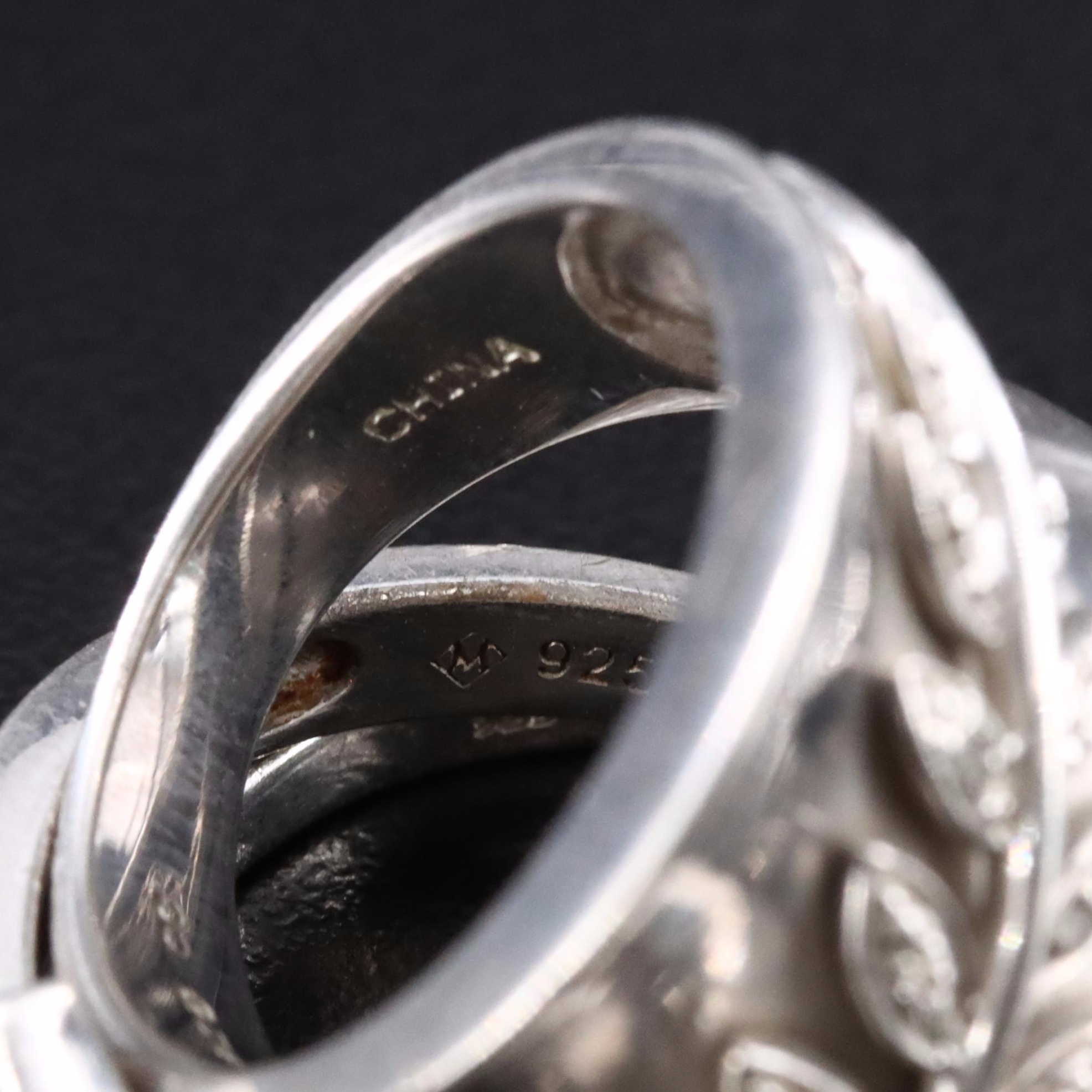 Sterling Ring Collection Featuring Pearl, Rhinestones and CZ