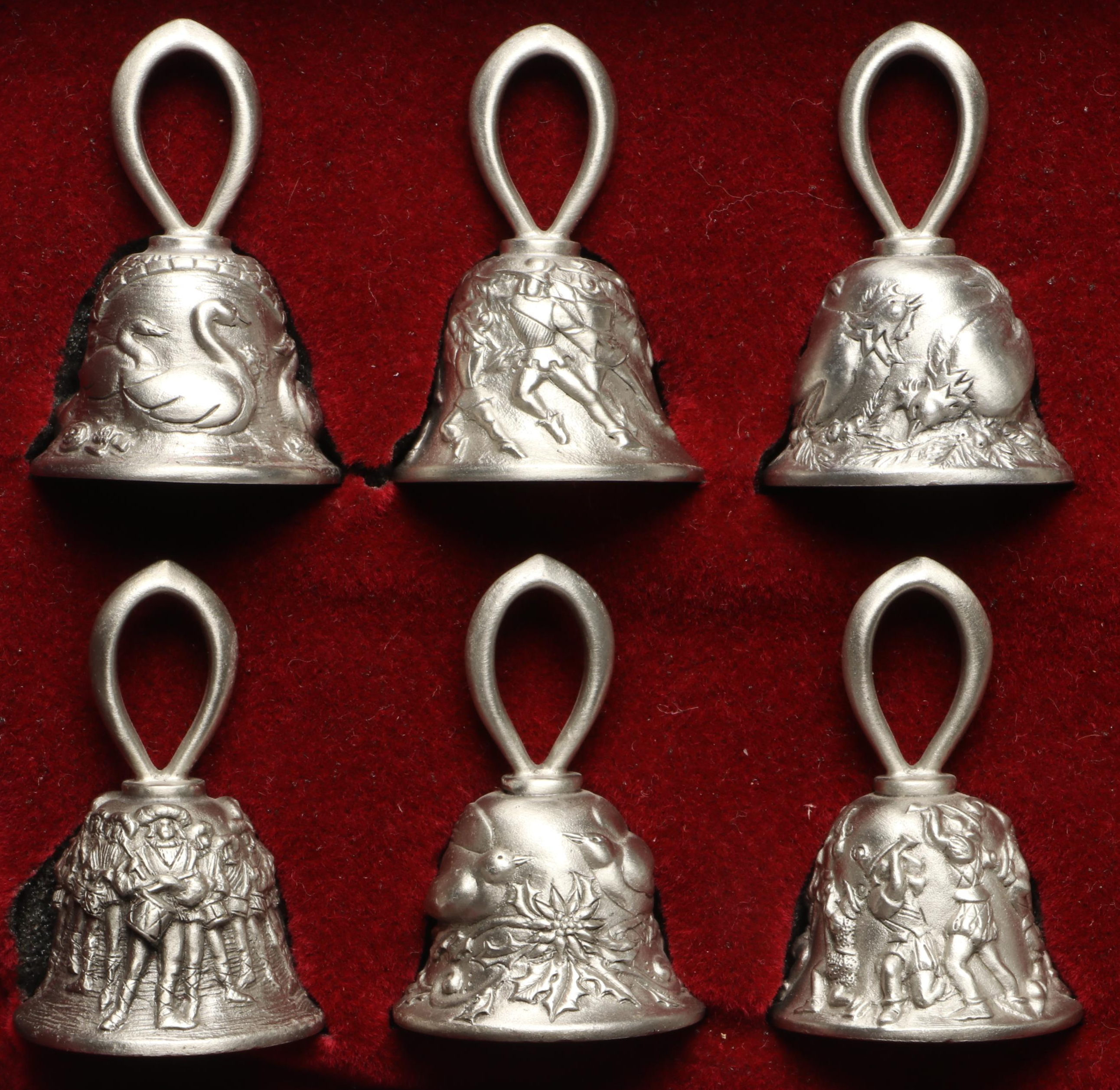 Hallmark Polar Express Hot Cocoa Mug and Saucer Sets, Pewter Port Bell Ornaments