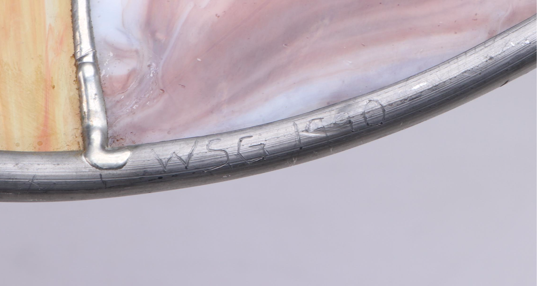 Rooster Slag Glass Round Suncatcher Signed by the Artist, 1990