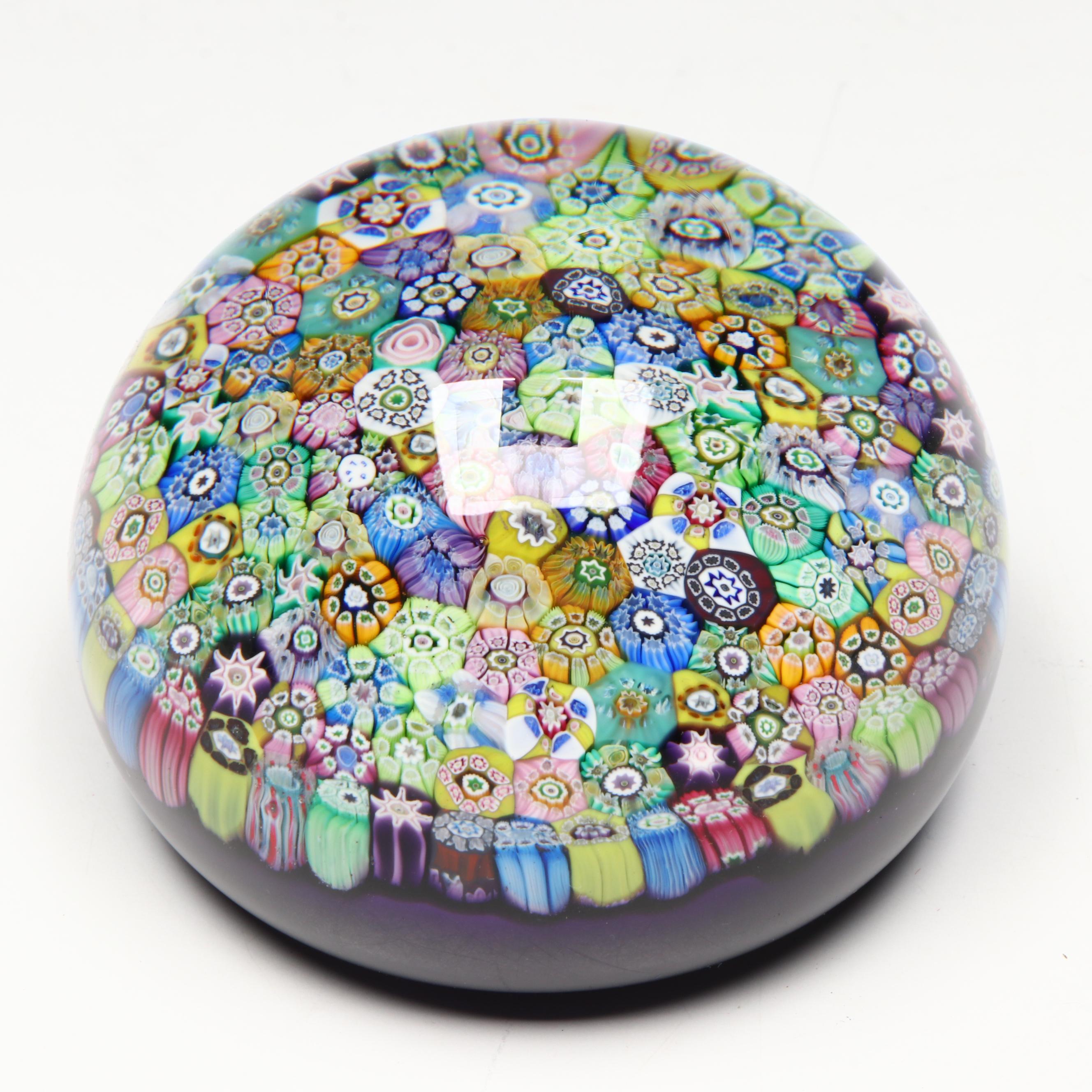 Perthshire Close Pack Millefiori Glass Paperweight, 1973