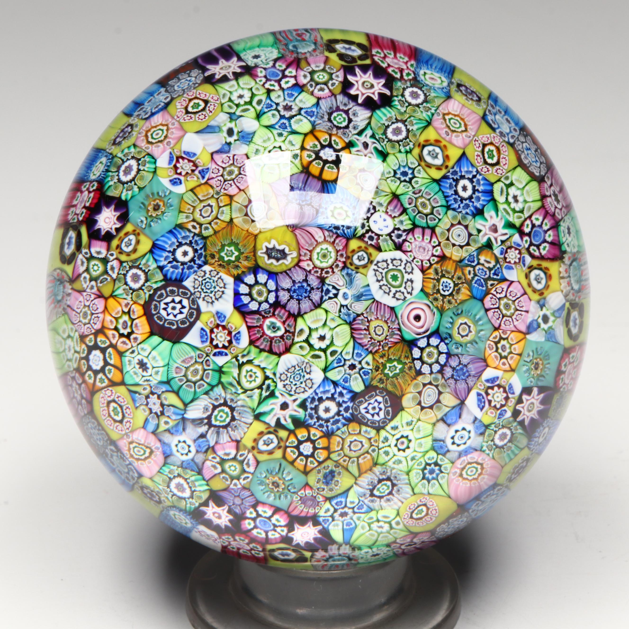 Perthshire Close Pack Millefiori Glass Paperweight, 1973
