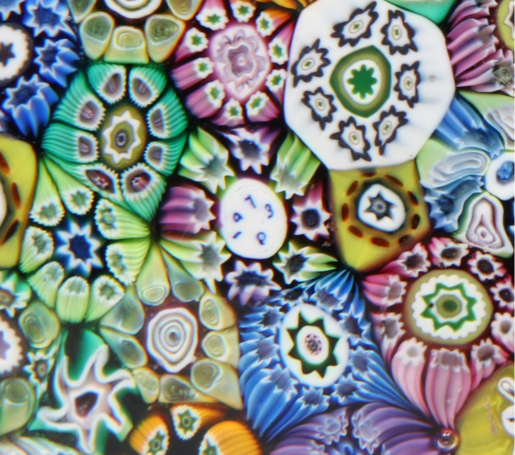 Perthshire Close Pack Millefiori Glass Paperweight, 1973
