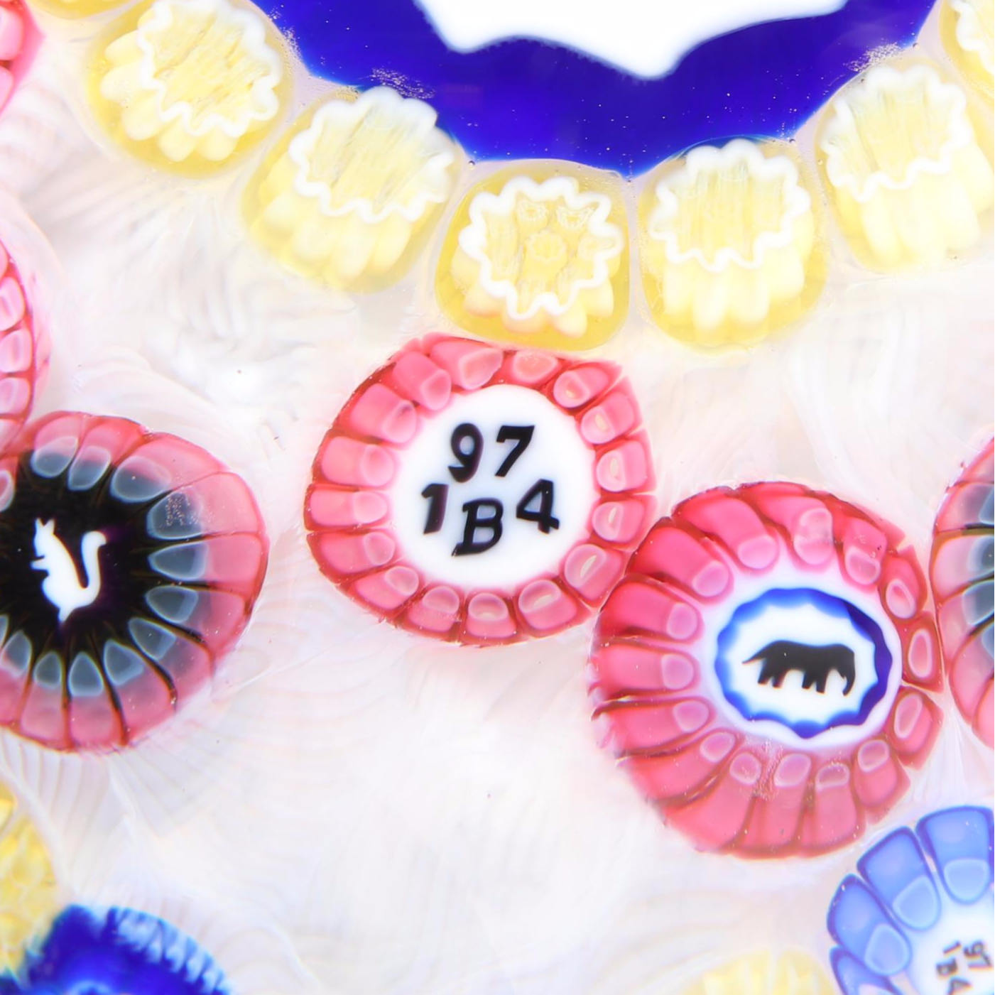 Baccarat Gridel Series Black Hunter Glass Paperweight, 1974