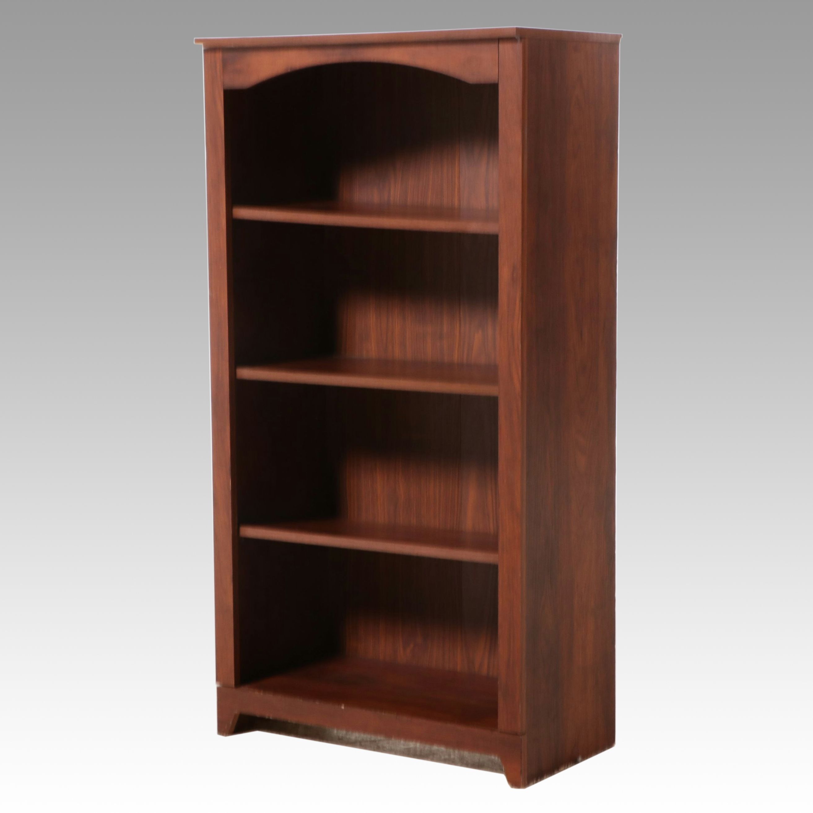 Shaker Style Cherry Finish Wooden Bookcase
