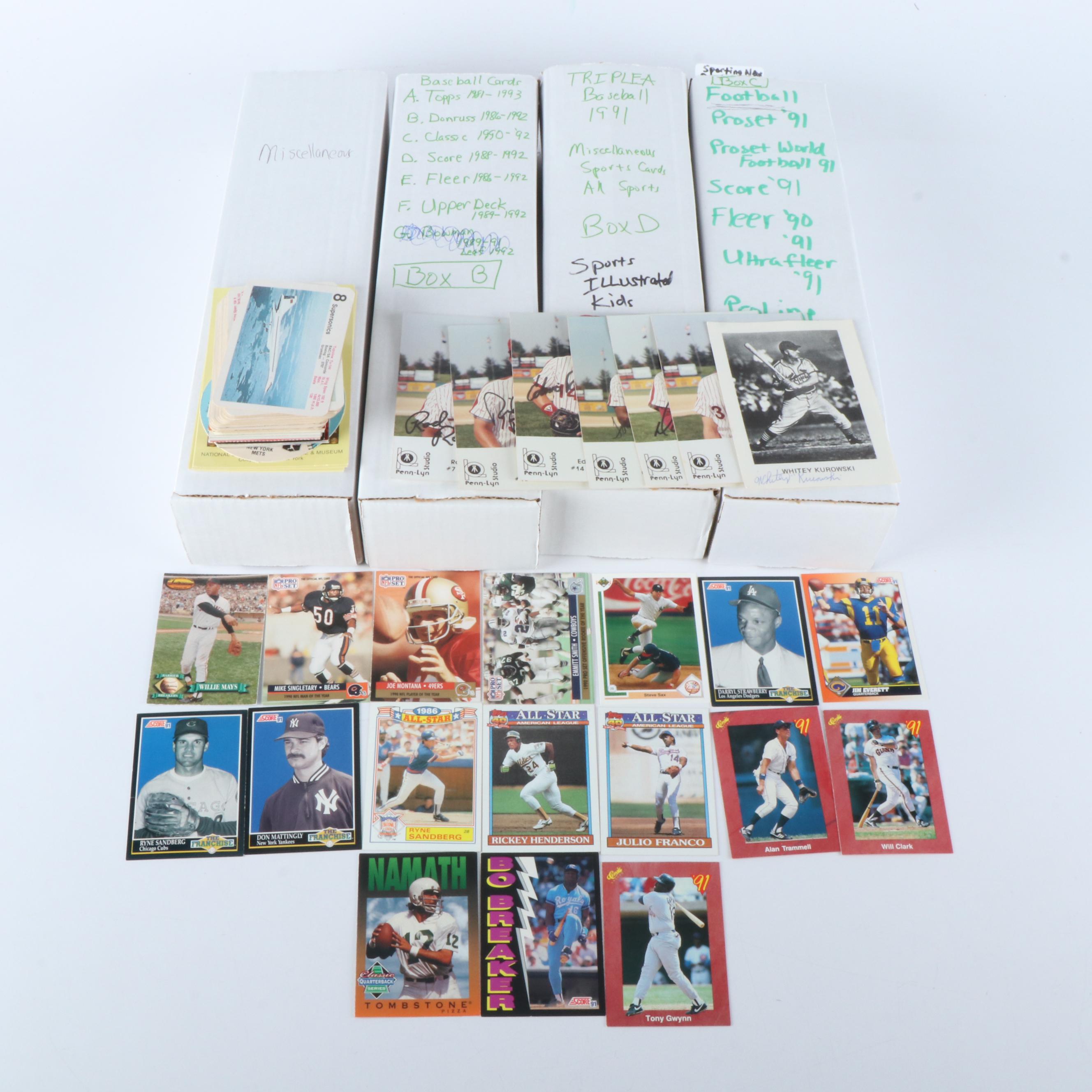 Donruss with Other Trading Cards Featuring Barry Larkin, Joe Morgan, and More