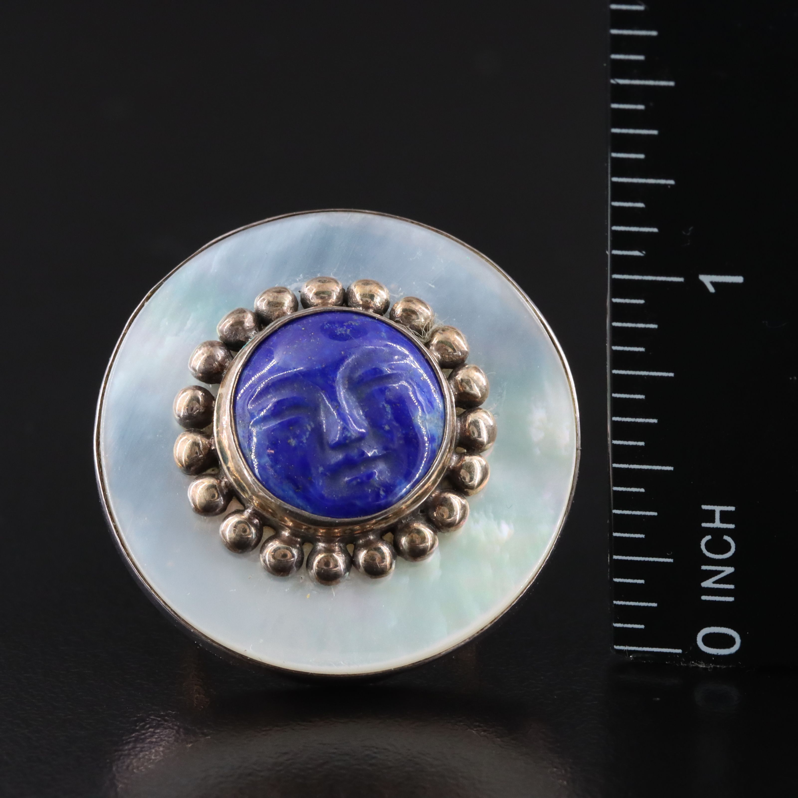 Sajen Sterling Earrings with Figural Ring and Gemstones