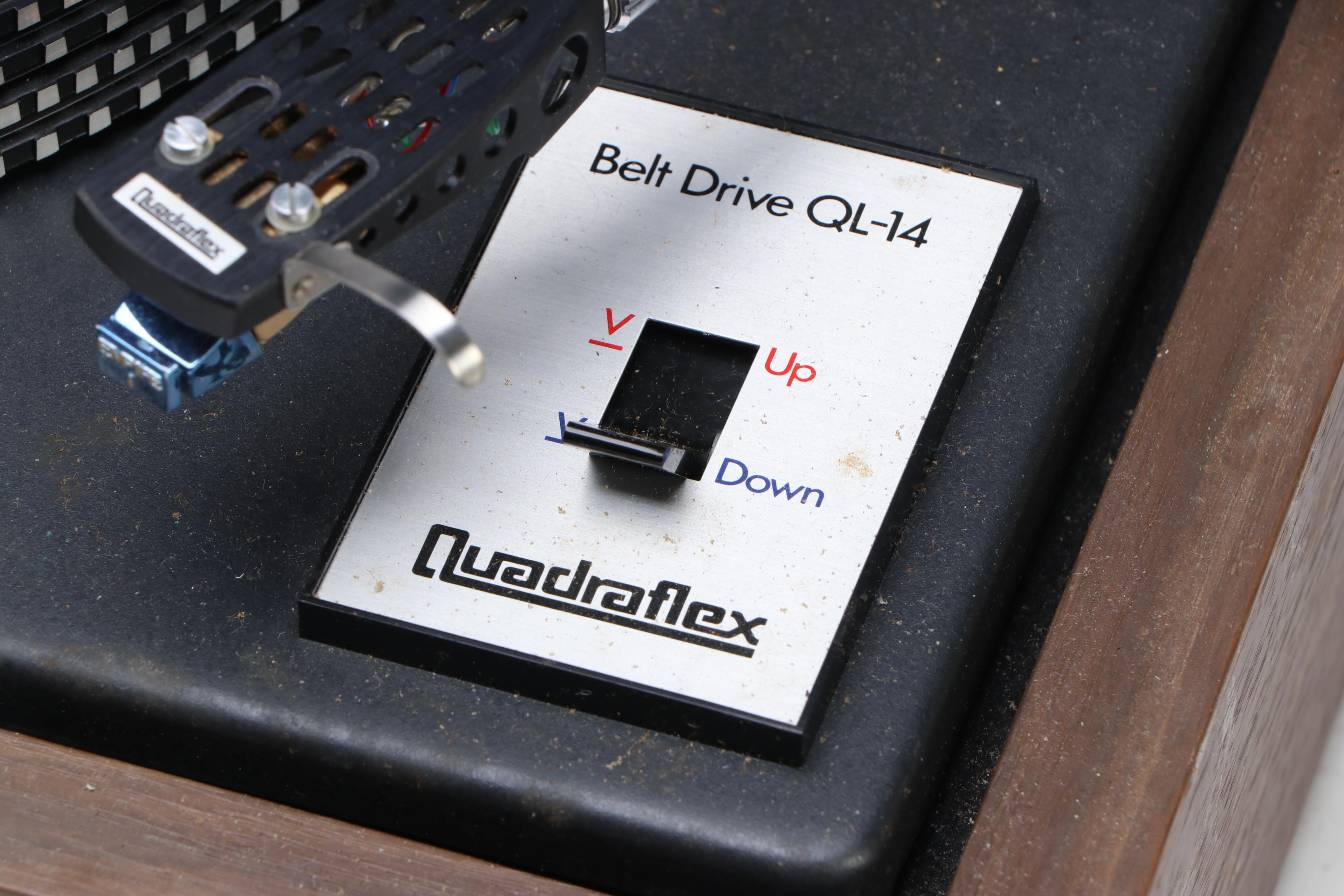 Quadraflex QL-14 Belt Drive Turntable with Walnut Finish