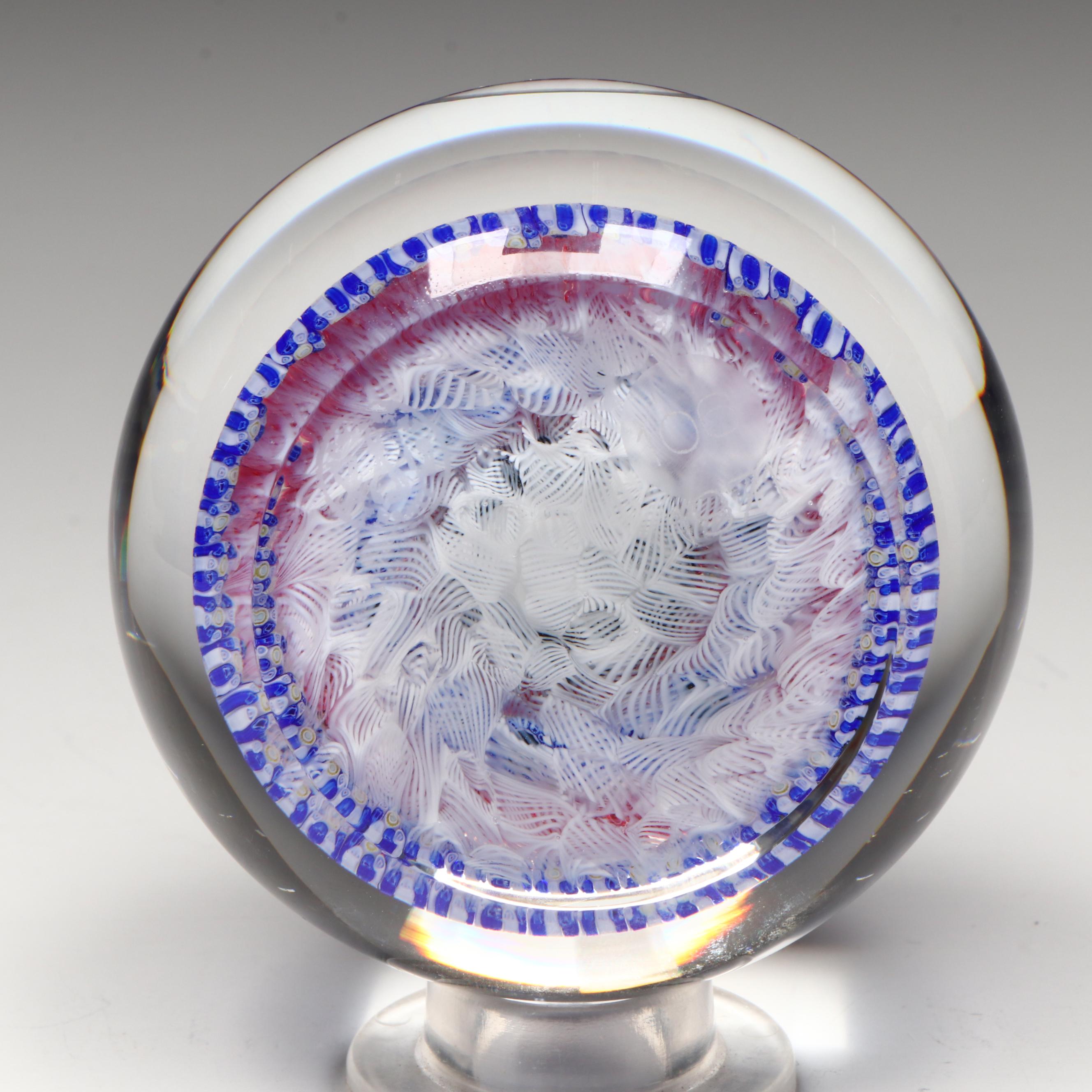 Baccarat Gridel Series White Squirrel Paperweight, 1971