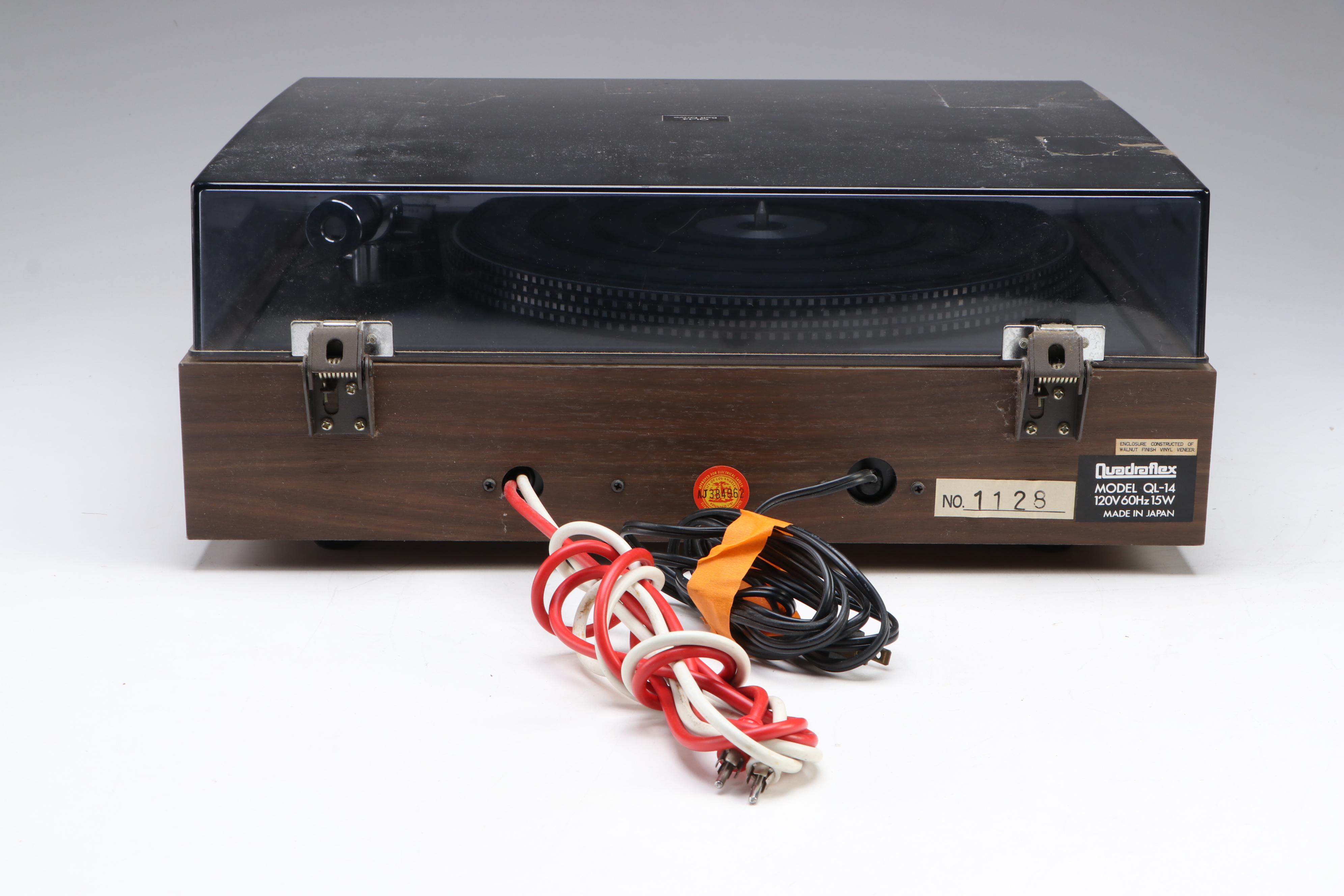 Quadraflex QL-14 Belt Drive Turntable with Walnut Finish