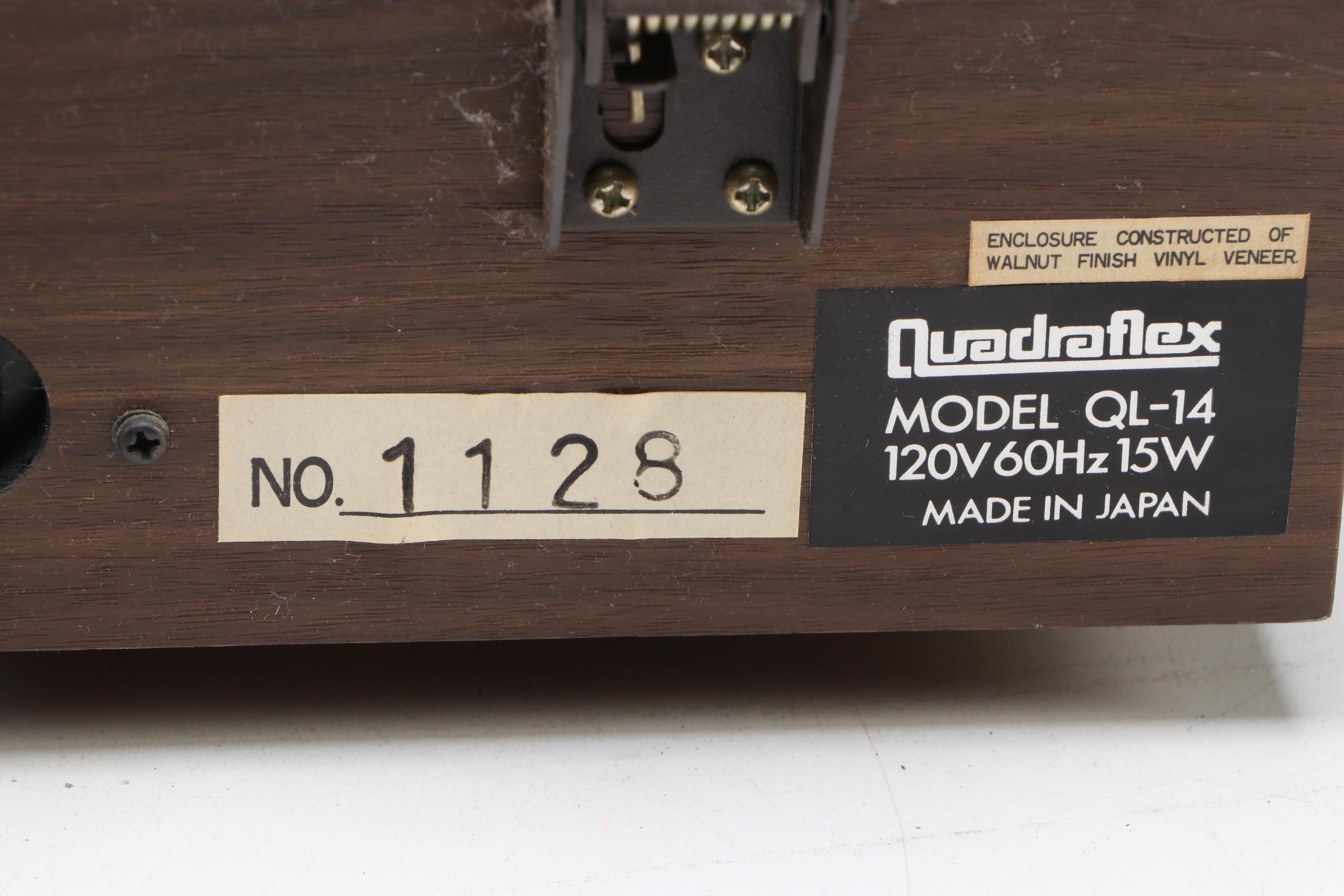 Quadraflex QL-14 Belt Drive Turntable with Walnut Finish