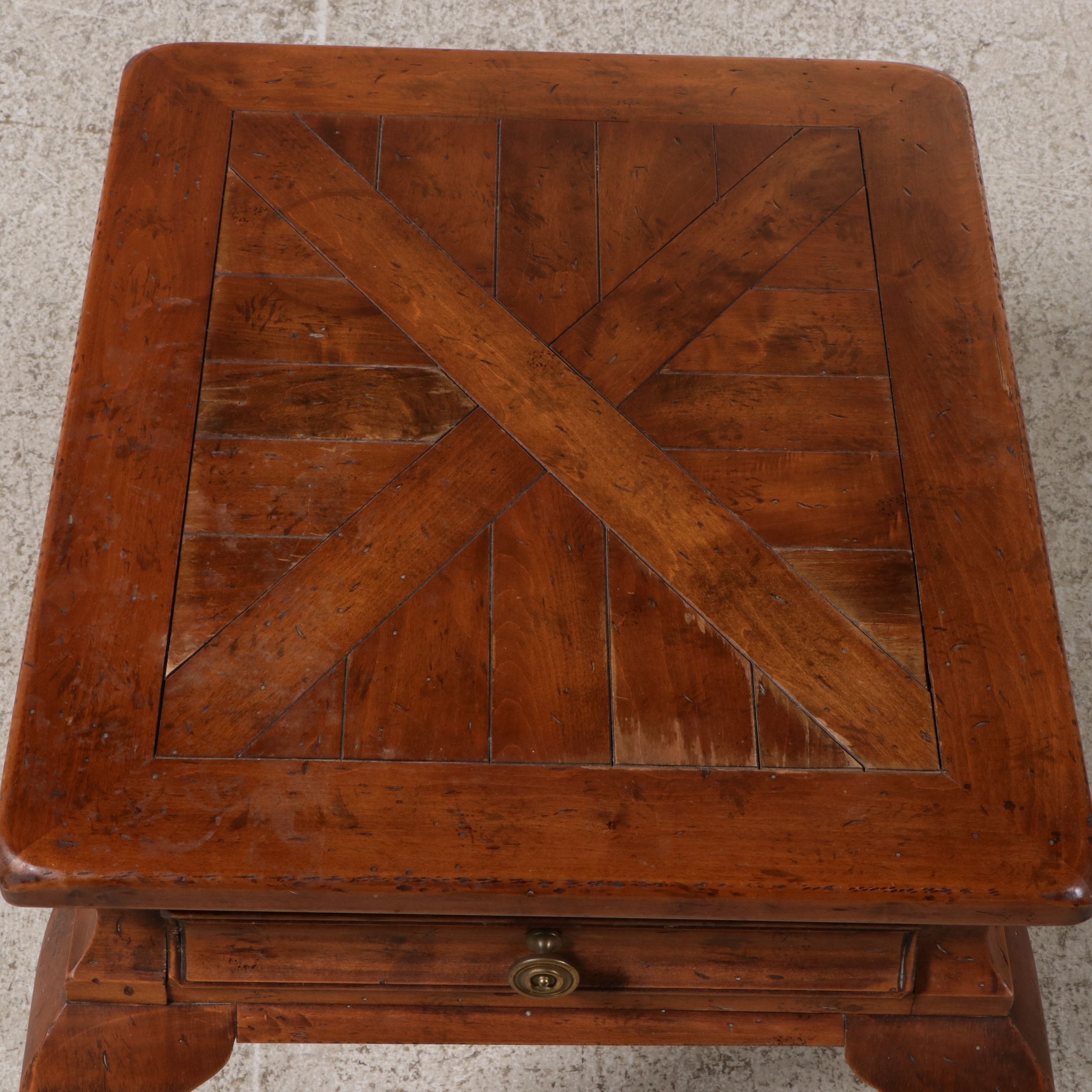 Century French Provincial Style End Table with Drawer