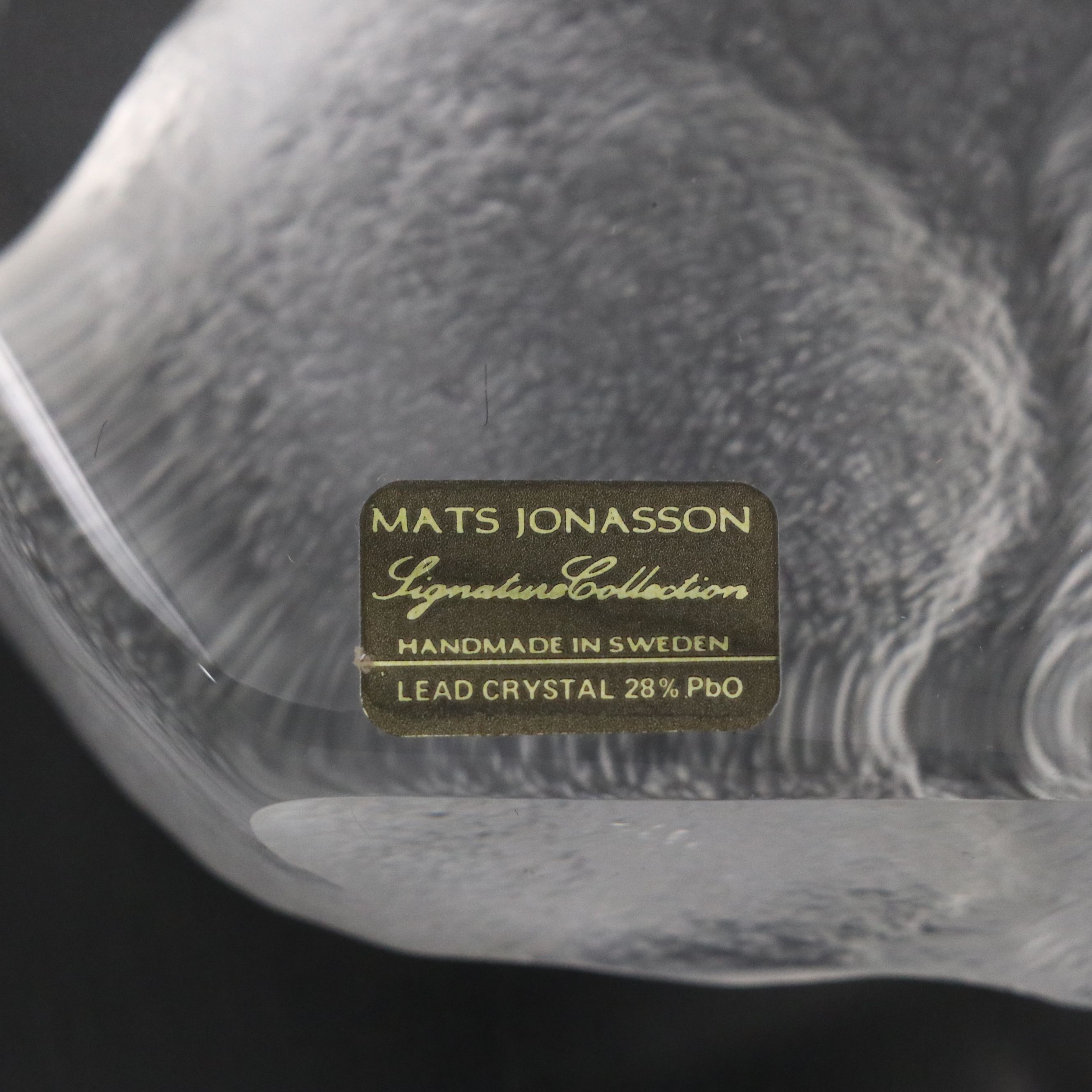 Mats Jonasson Swedish Crystal Bear and Cub, 1979
